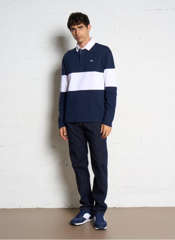 Jean droit brut à surpiqûres - Look 1