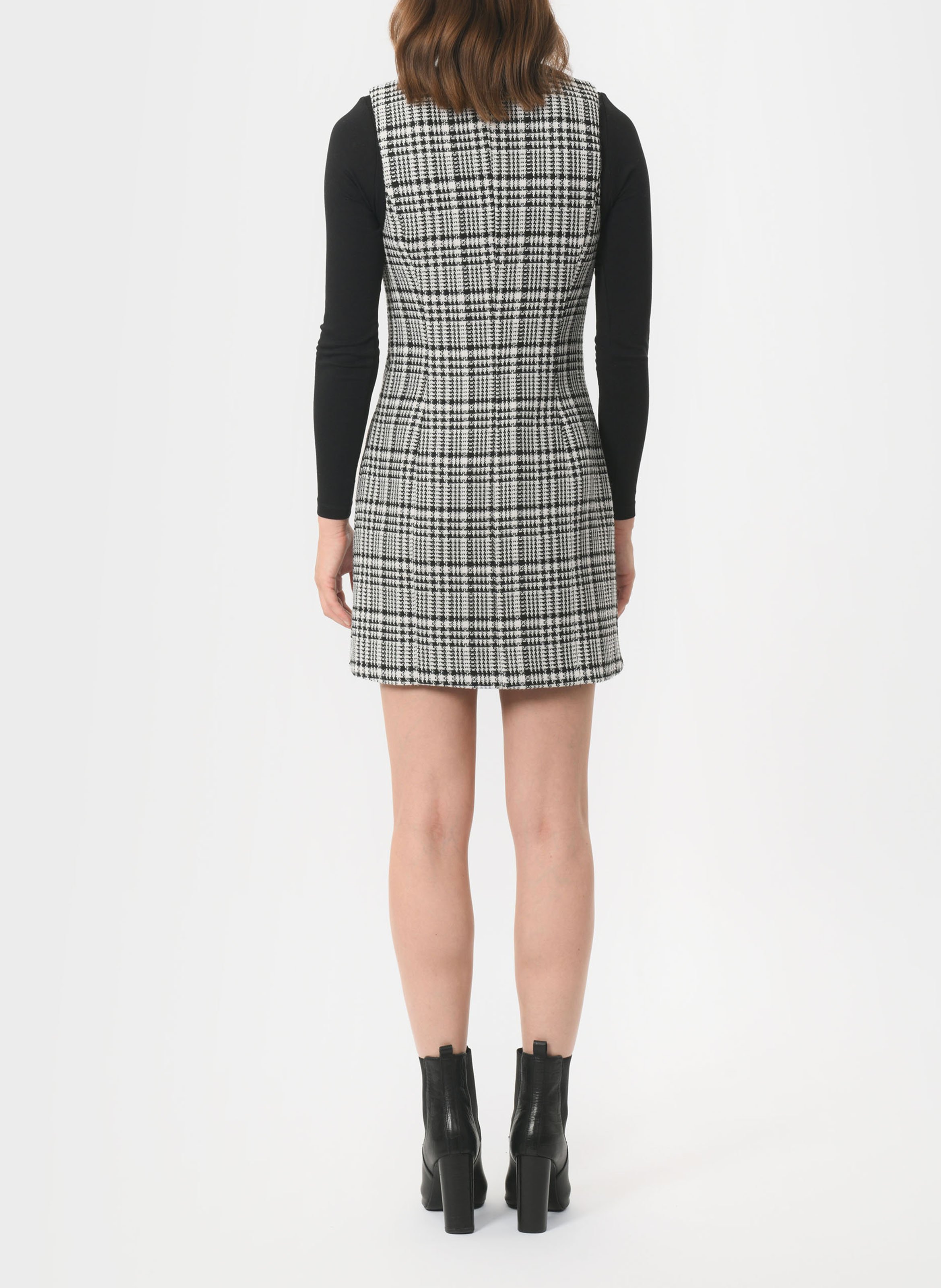 Korte jurk met V-hals en print KOOKAI Black