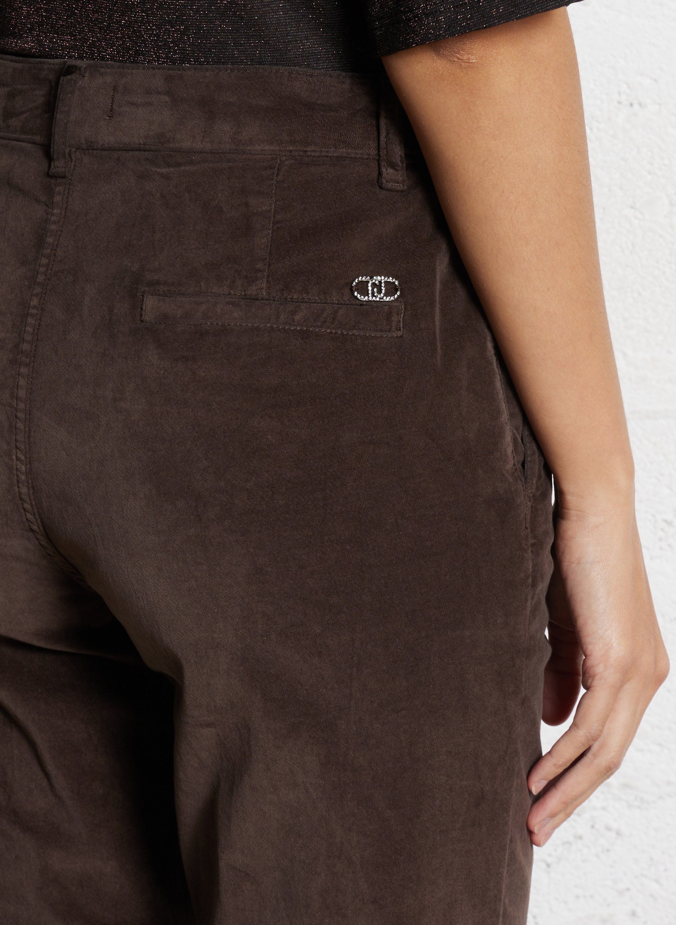 Cotton-blend bucket hat LIU JO Brown