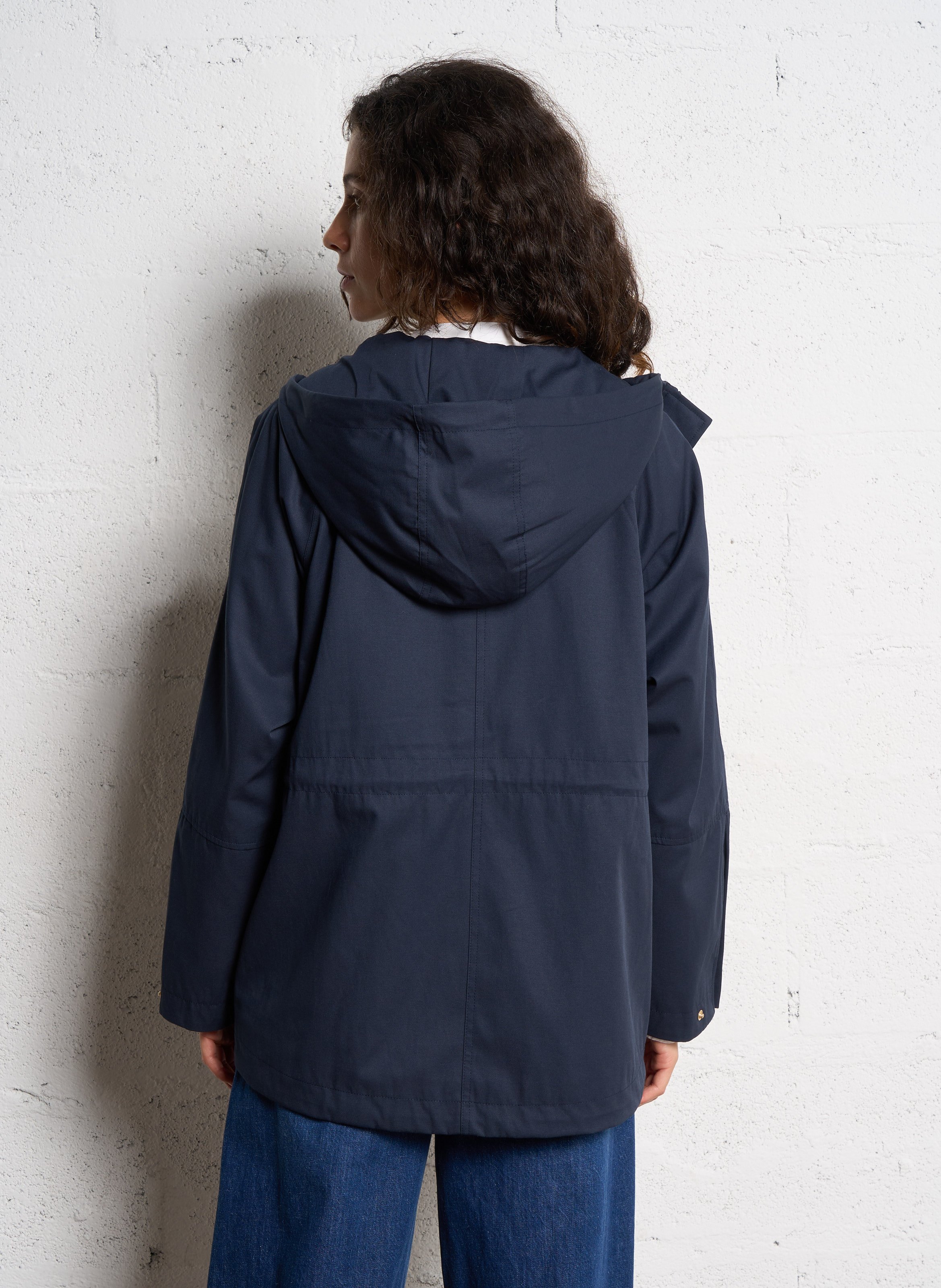 Hooded cotton blazer MAISON 123 Grey