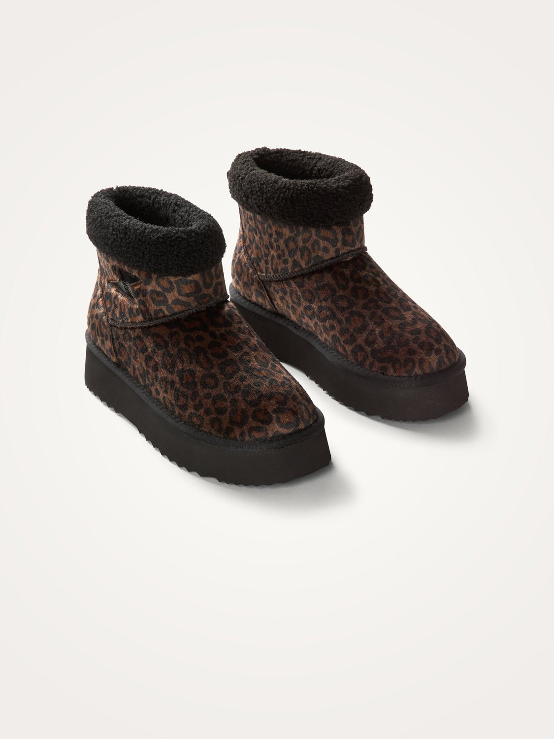 Low fur-lined ankle boots Brown