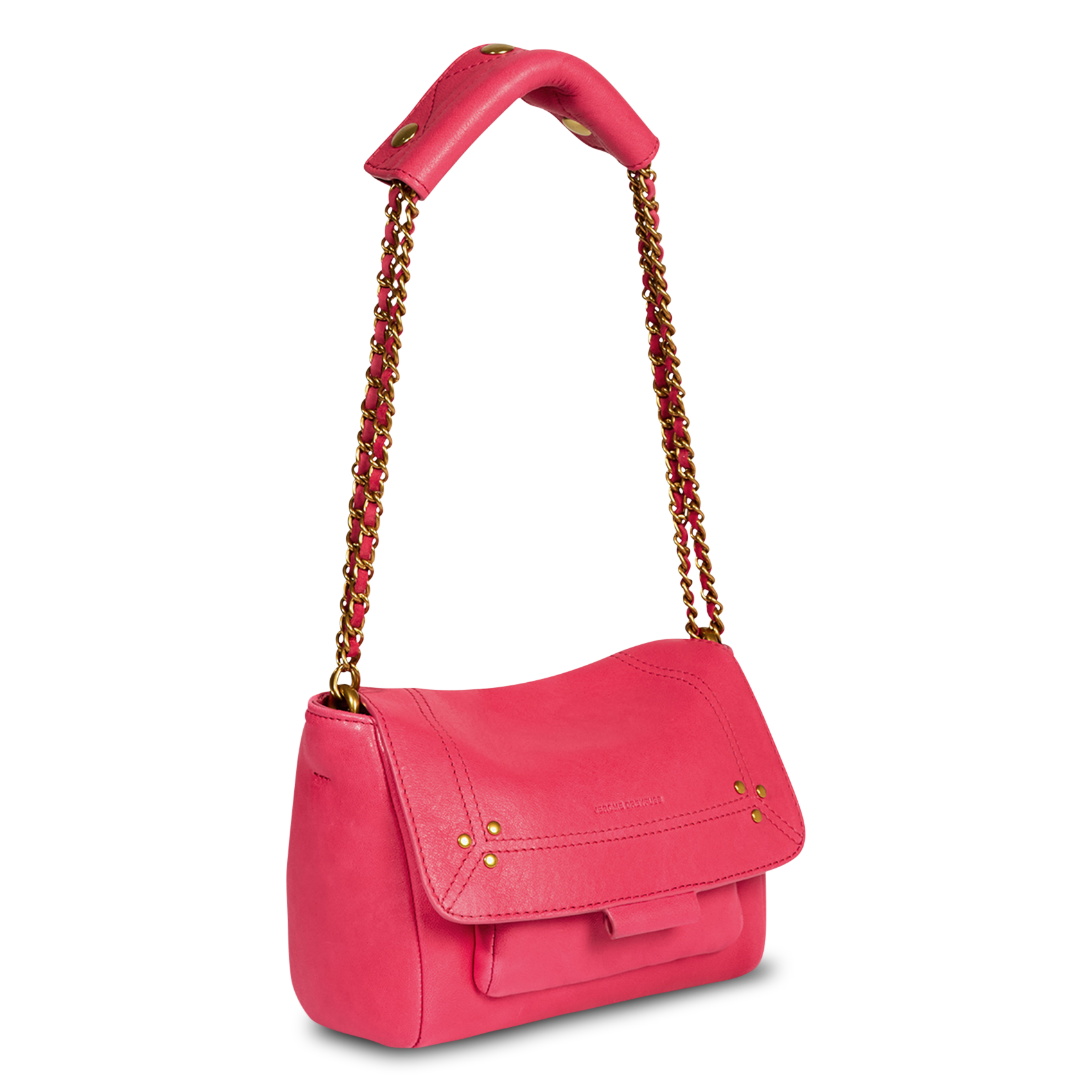 Sac bandoulière à rabat en cuir JEROME DREYFUSS Pink