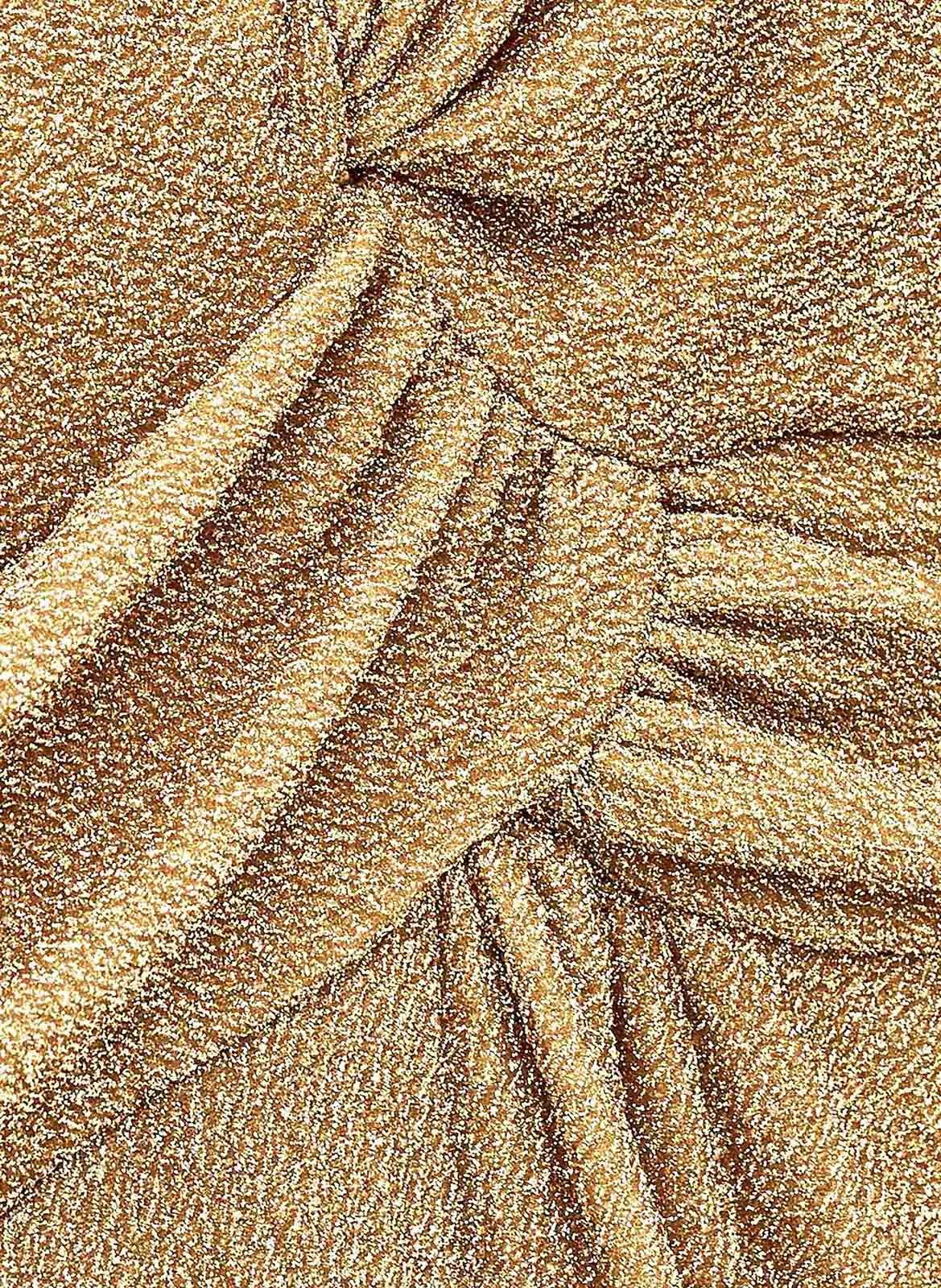 Robe longue col V pailletée BA&SH Doré