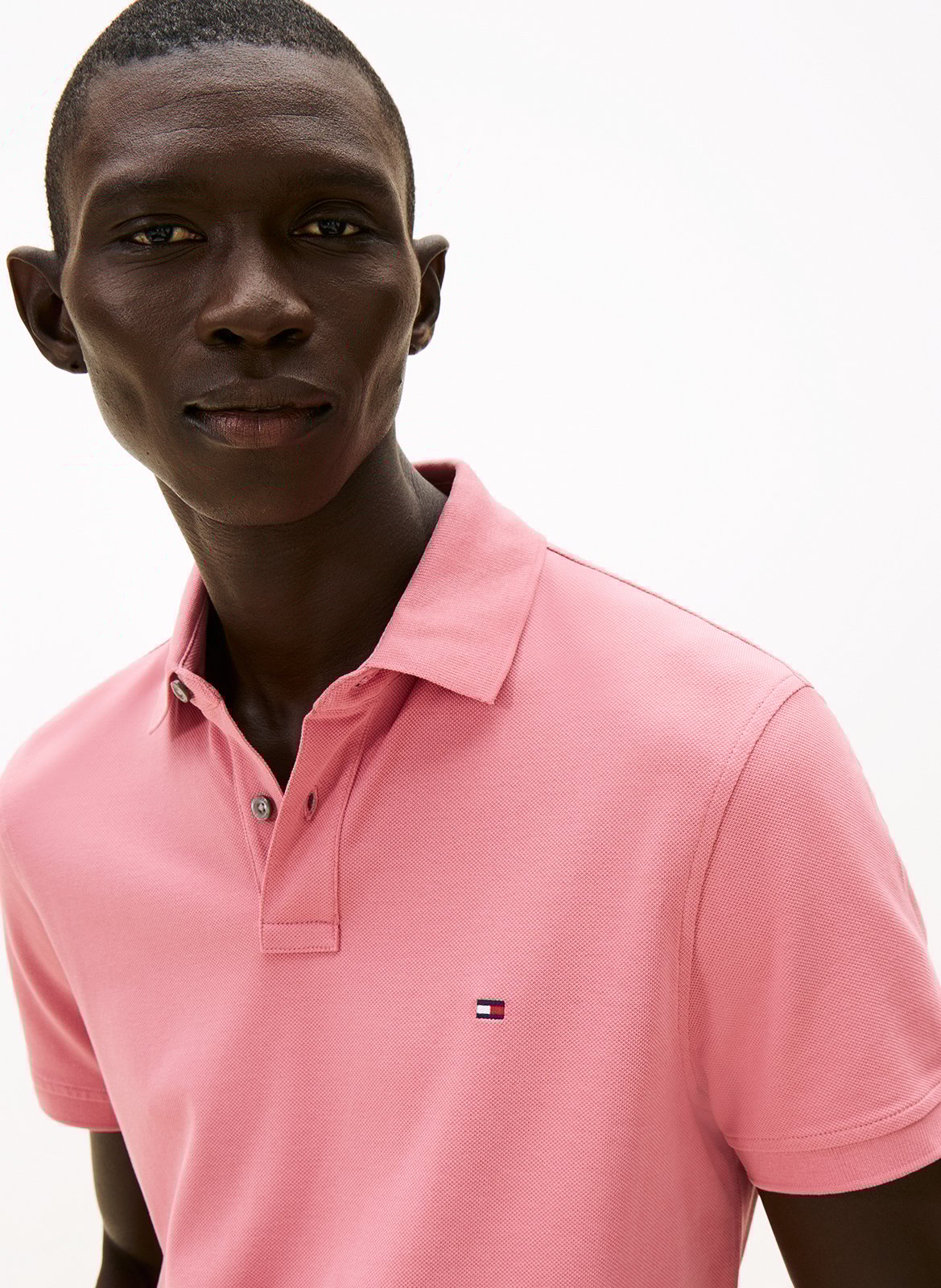Polo regular-fit en coton biologique mélangé TOMMY HILFIGER Rose