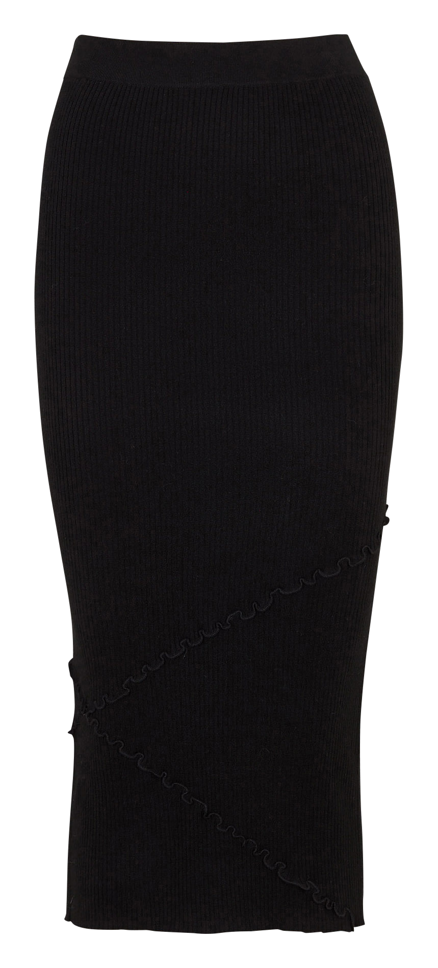 Fitted knit midi skirt KOOKAI Black