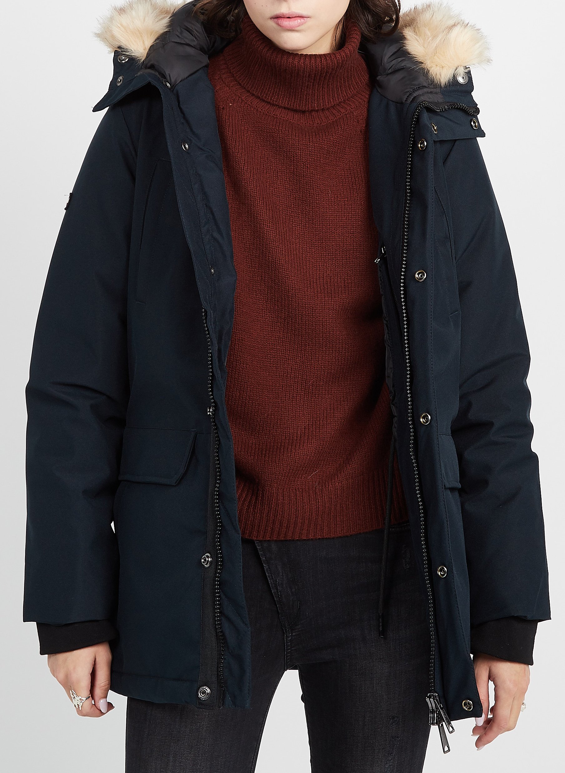 Parka à capuche SCHOTT Bleu