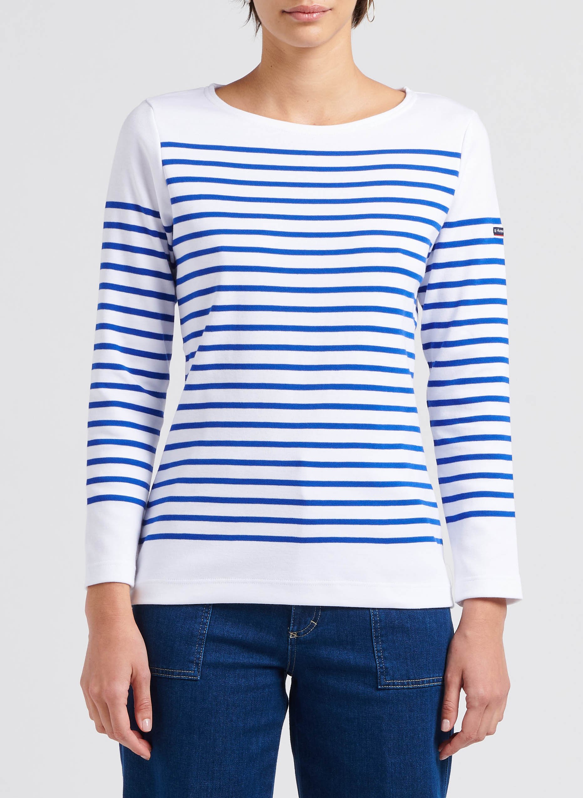 Matrosenshirt aus Jersey mit U-Boot-Ausschnitt ARMOR LUX Weiss