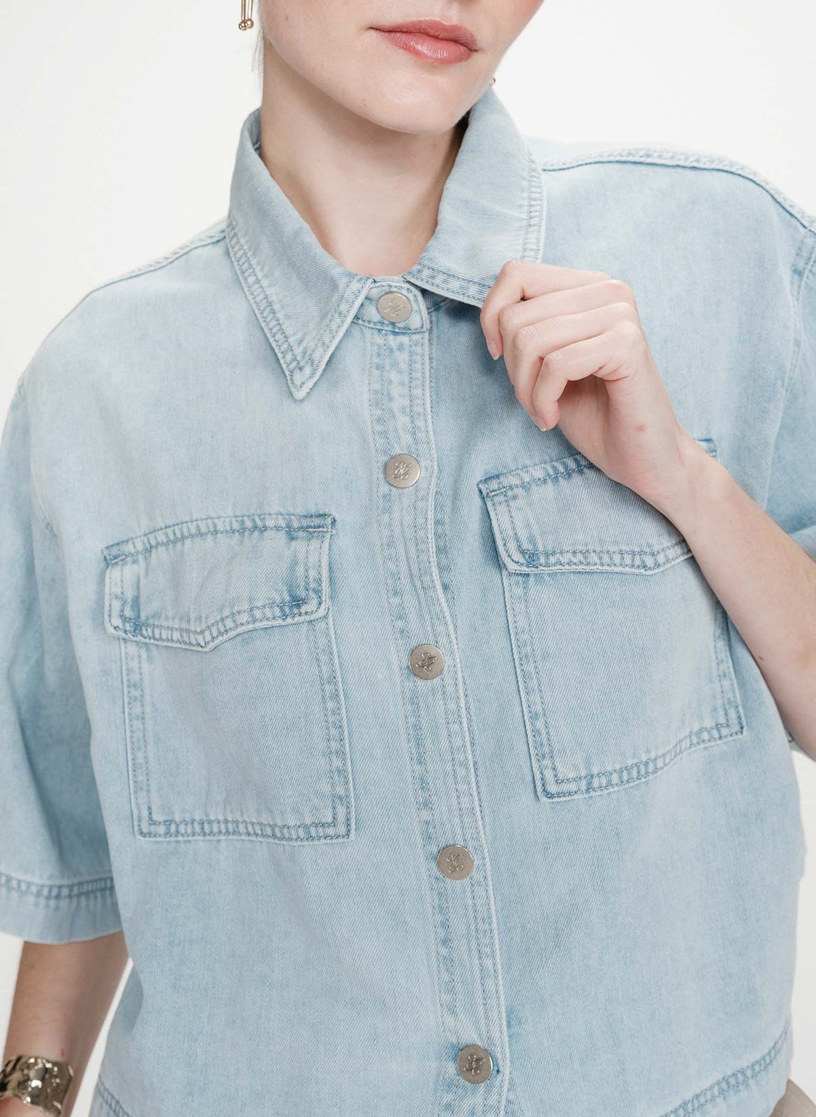 Klassisches Denim-Top GRACE ET MILA Blau