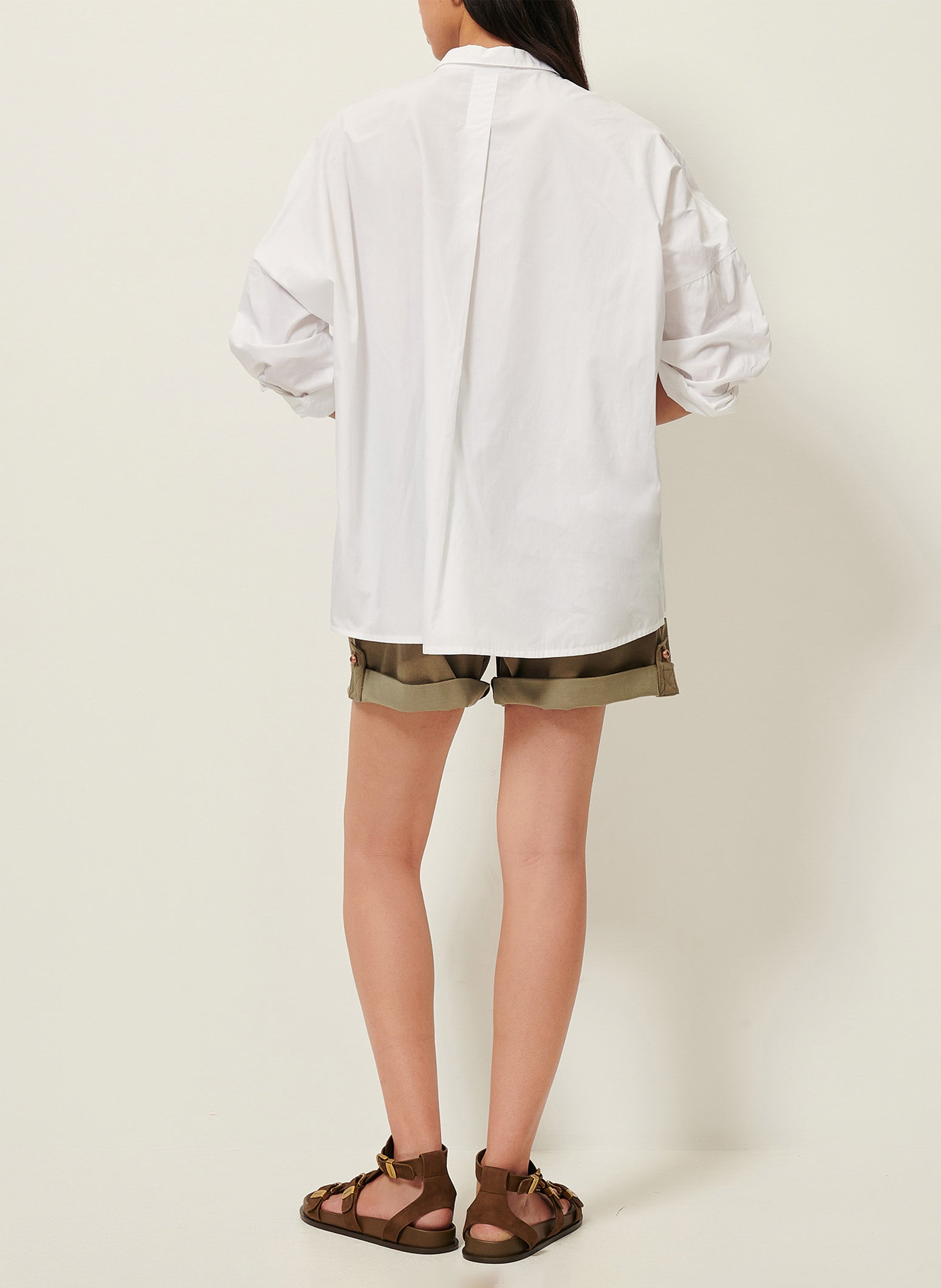 Cotton shirt with classic collar SESSUN White