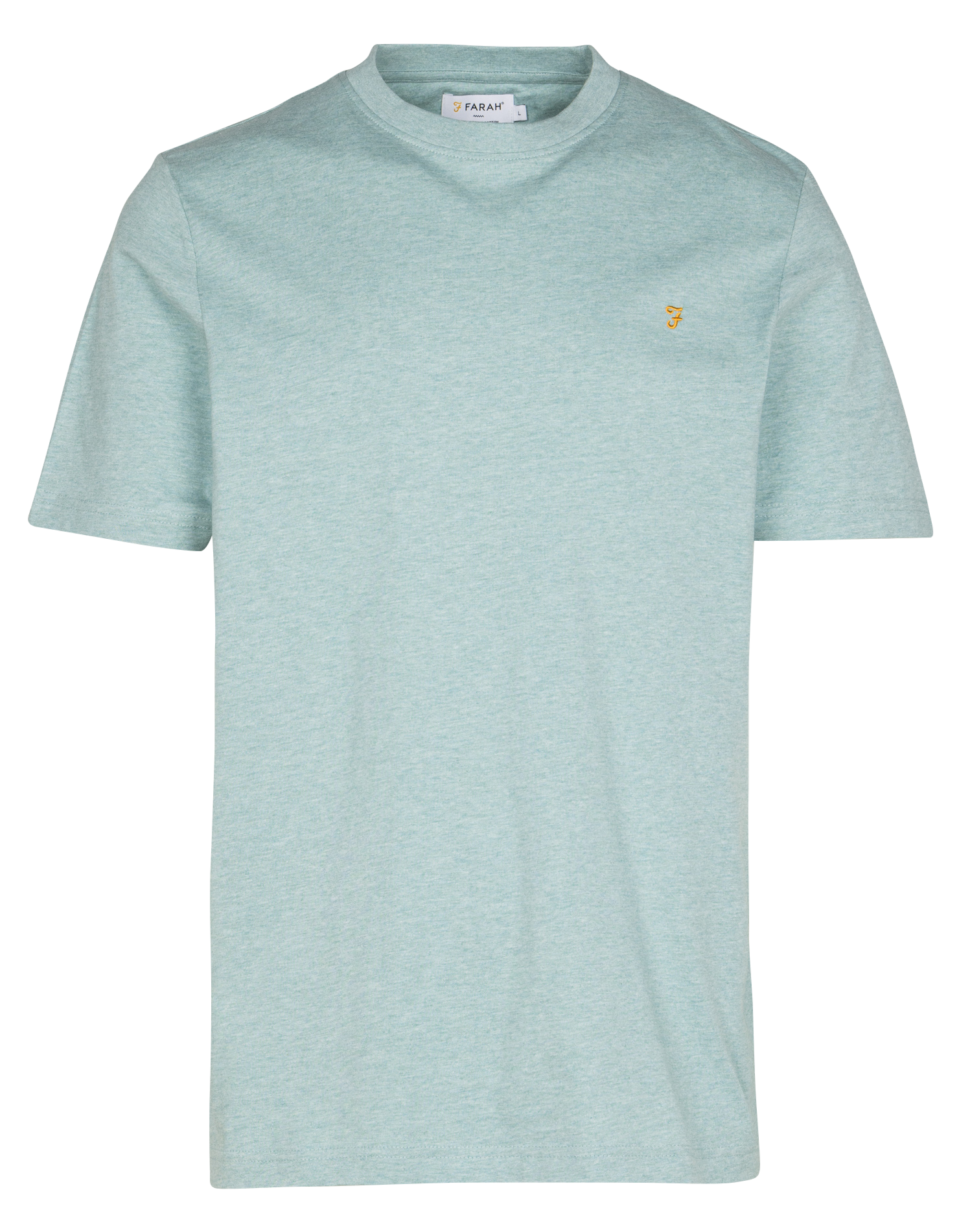 Tee-shirt col rond en coton bio  Green mist marl