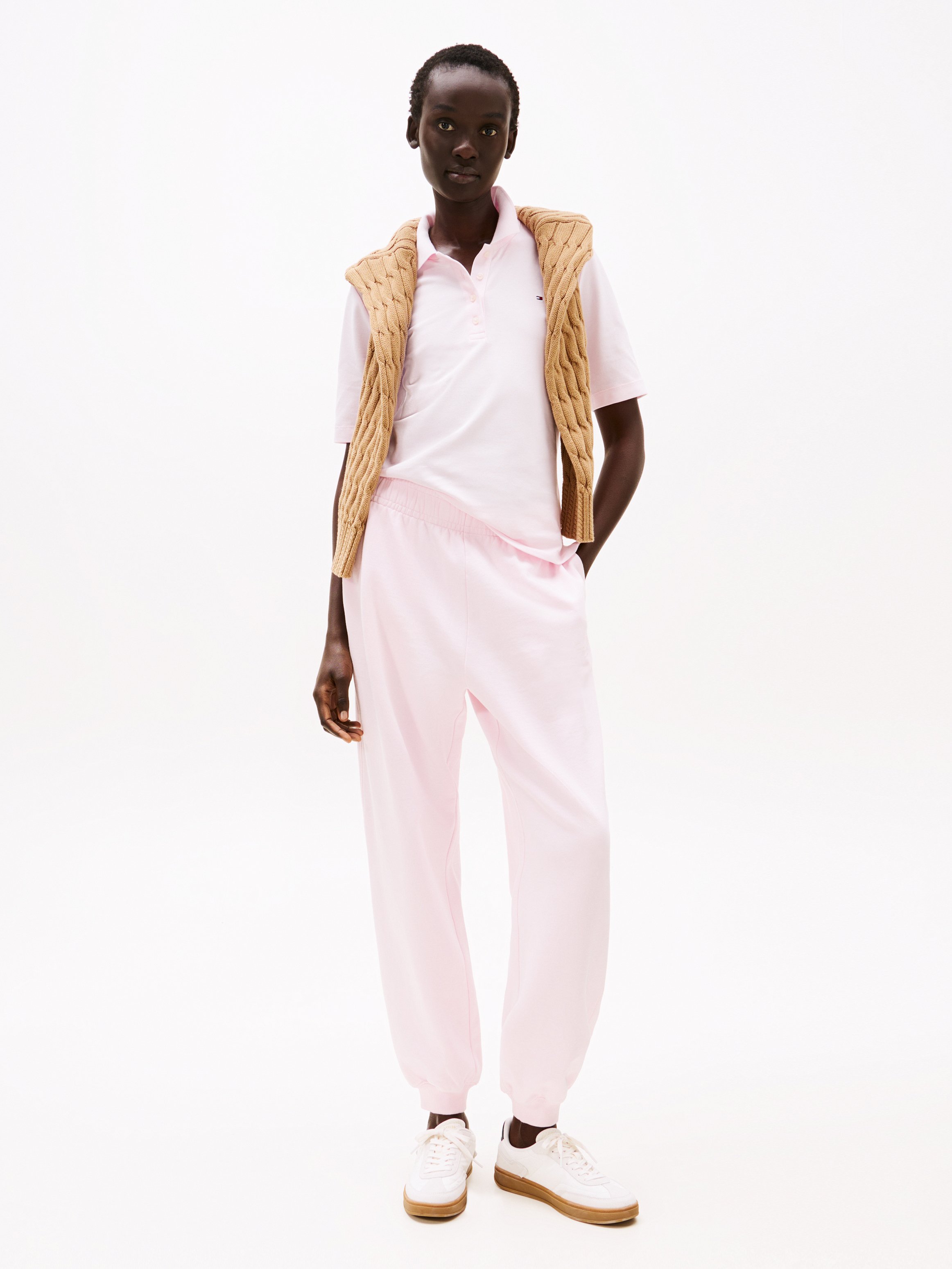 Polo rayé en coton mélangé TOMMY HILFIGER