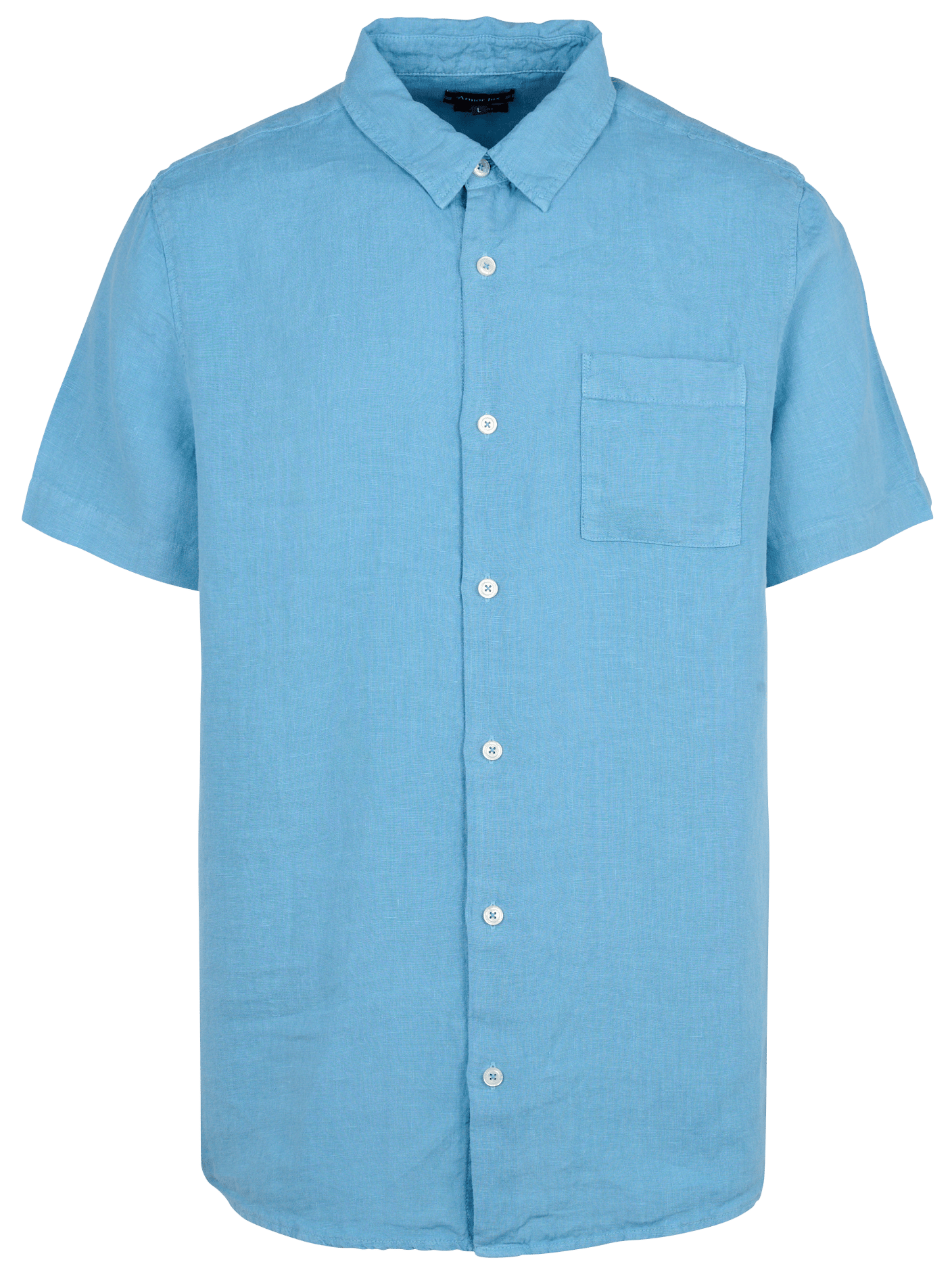 Straight linen shirt with classic collar ARMOR LUX Beige