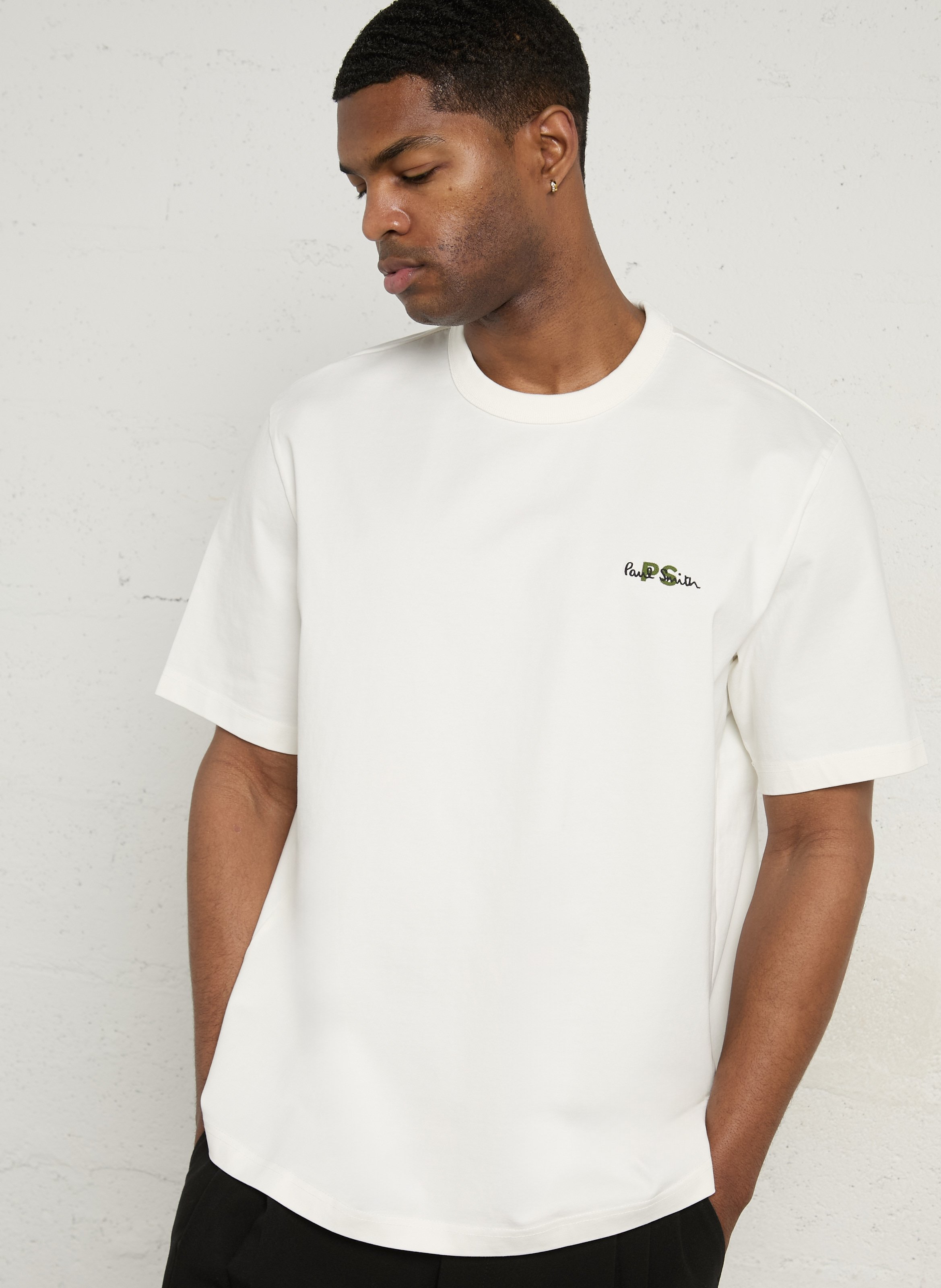 Oversized, katoenen T-shirt met ronde hals PAUL SMITH