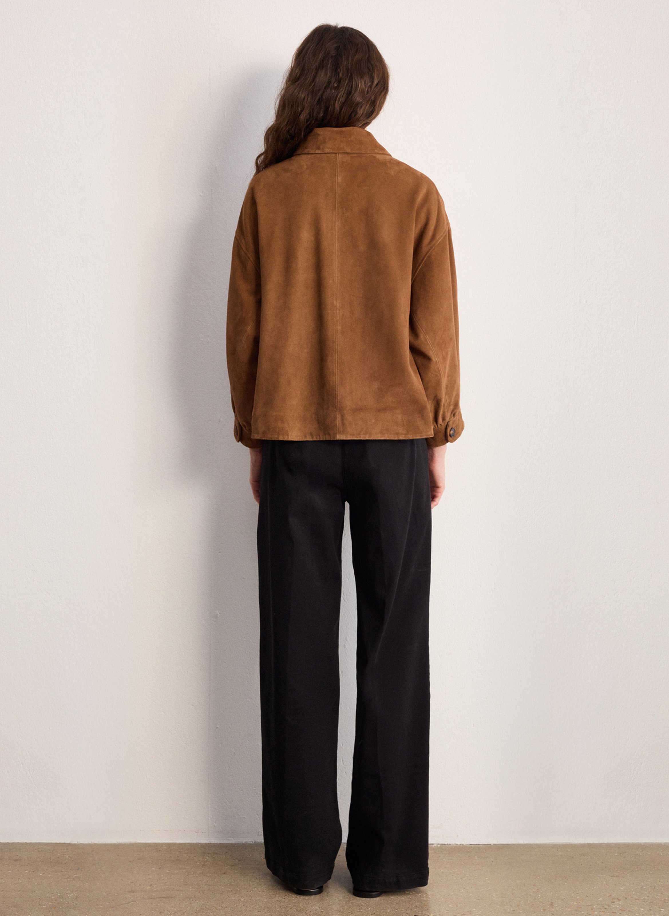 Lammlederblouson mit klassischem Kragen PABLO Braun