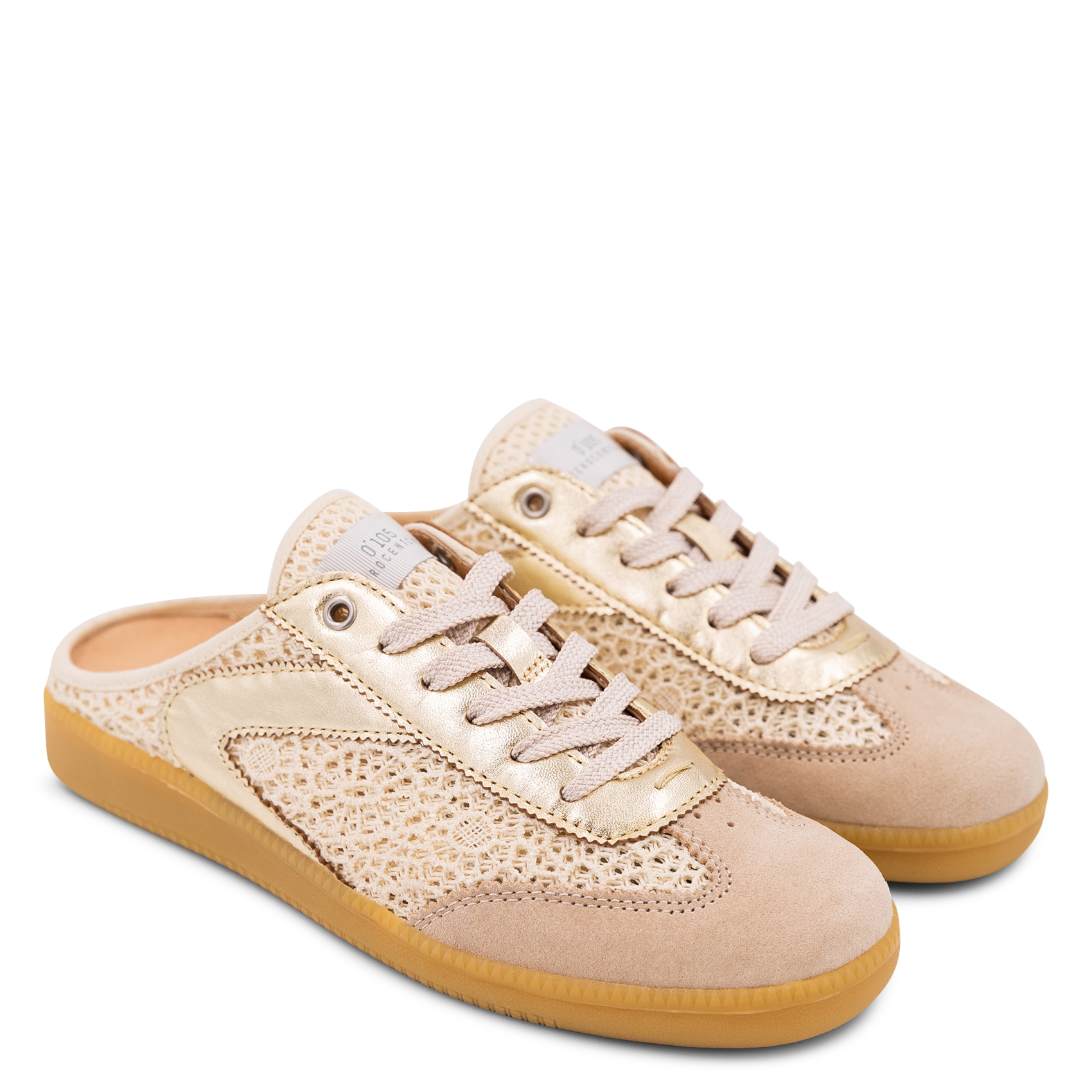 Mules baskets en dentelle raphia 0'105 Beige