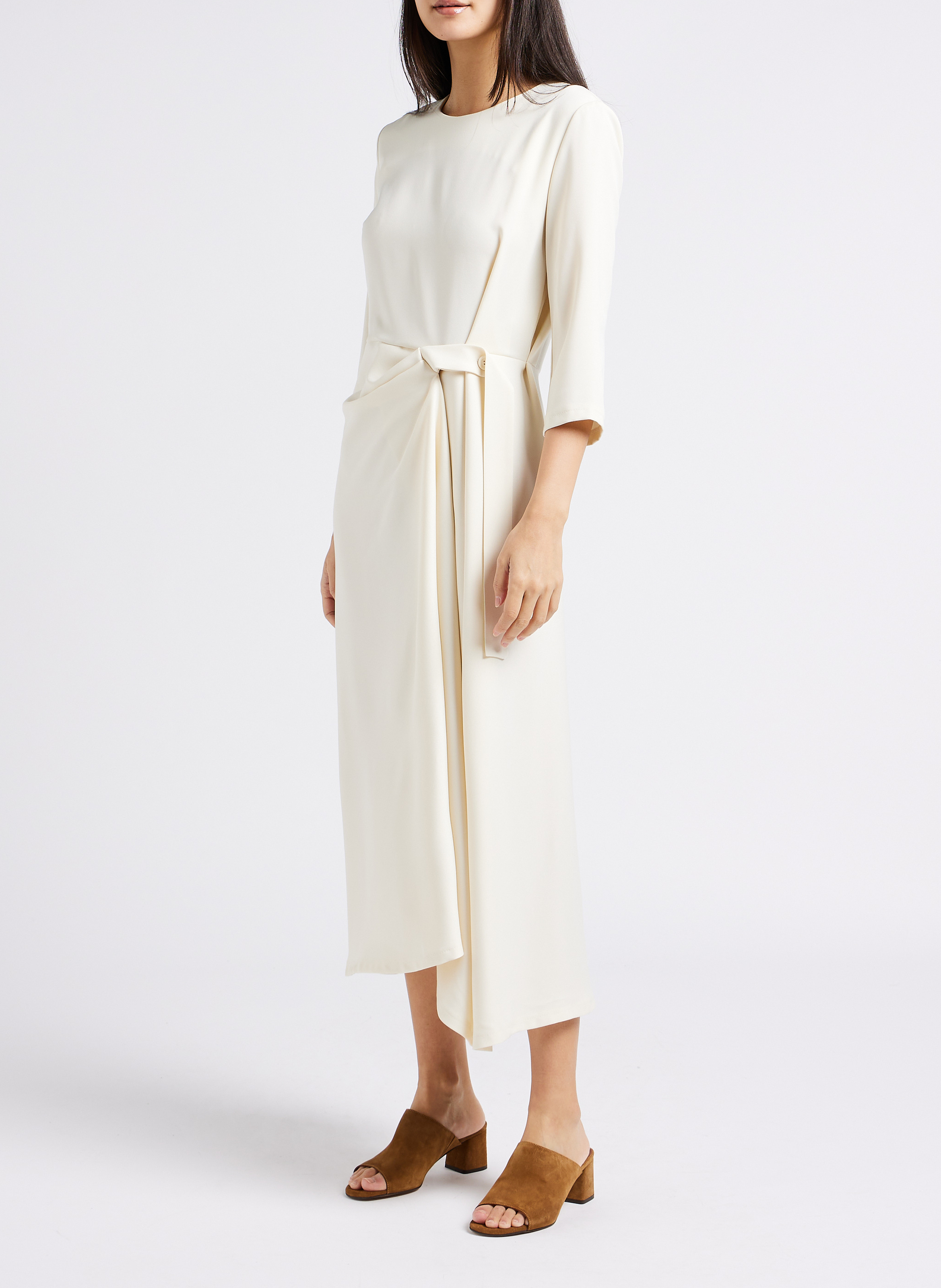 Mid-heel suede mules ANONYMOUS COPENHAGEN Brown