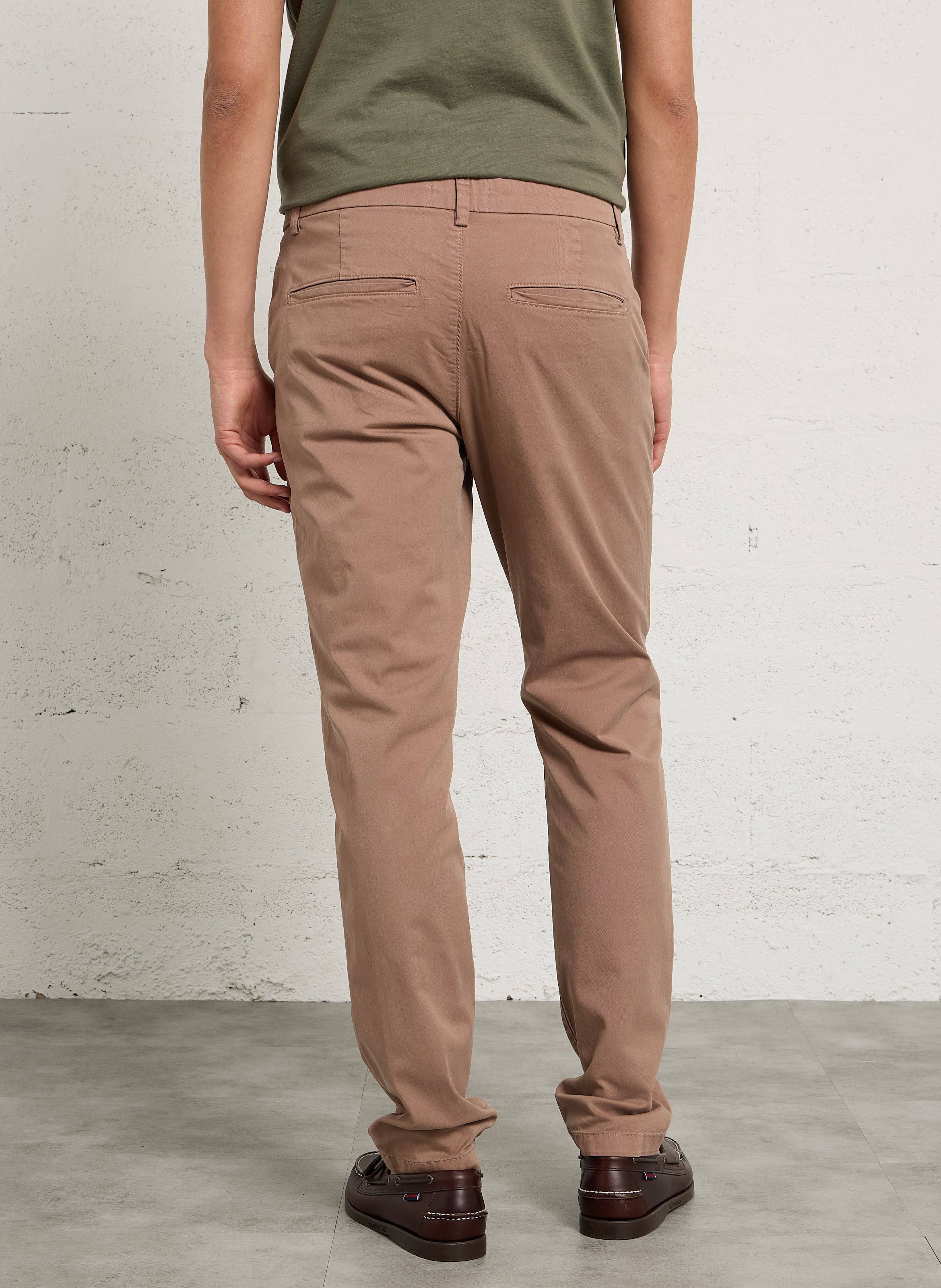 Cotton-blend chino pants IKKS Brown