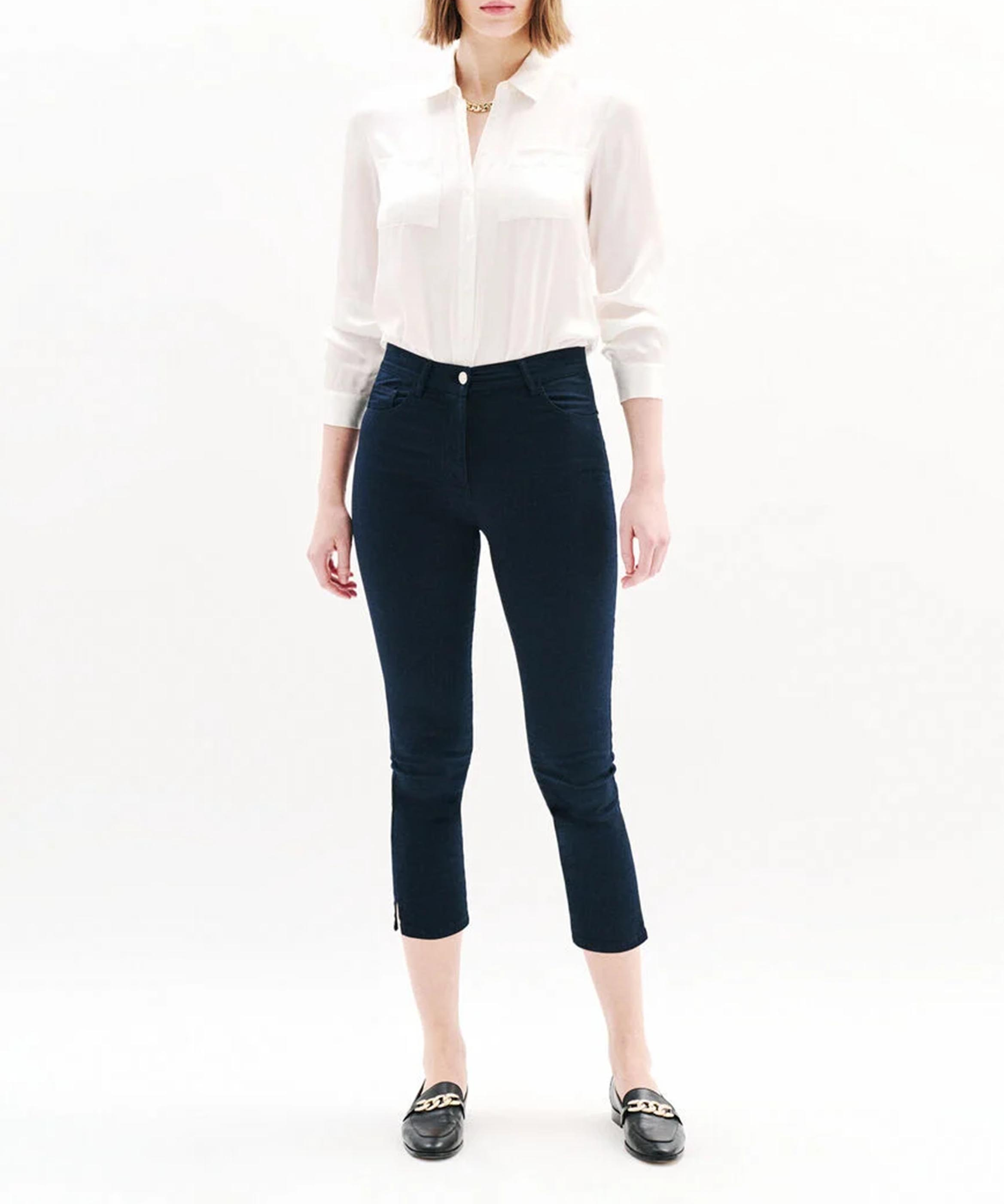 Caprihose aus Baumwoll-Mix CAROLL Blau