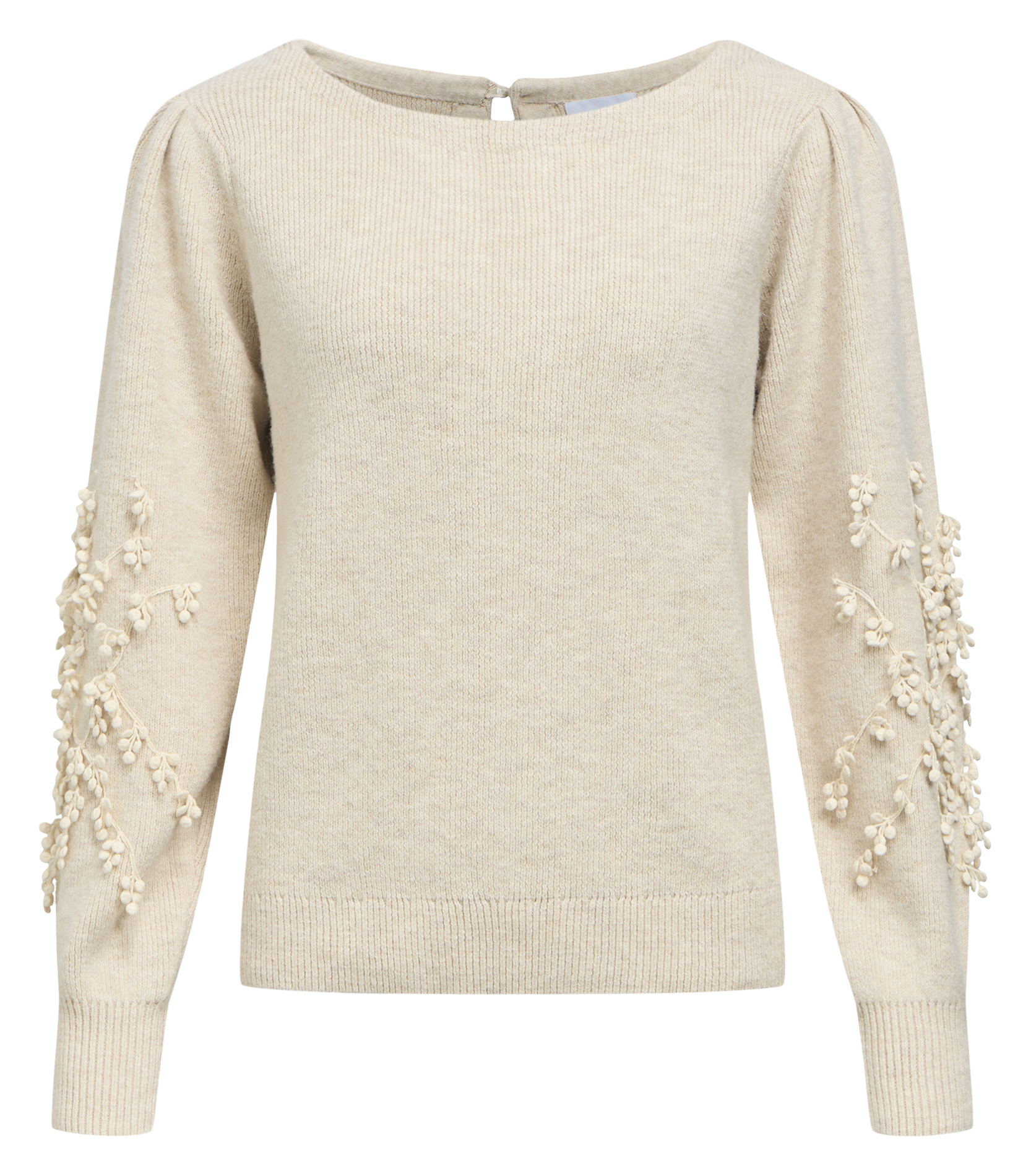 Gerade geschnitten mit gestickten Details OBJECT Beige