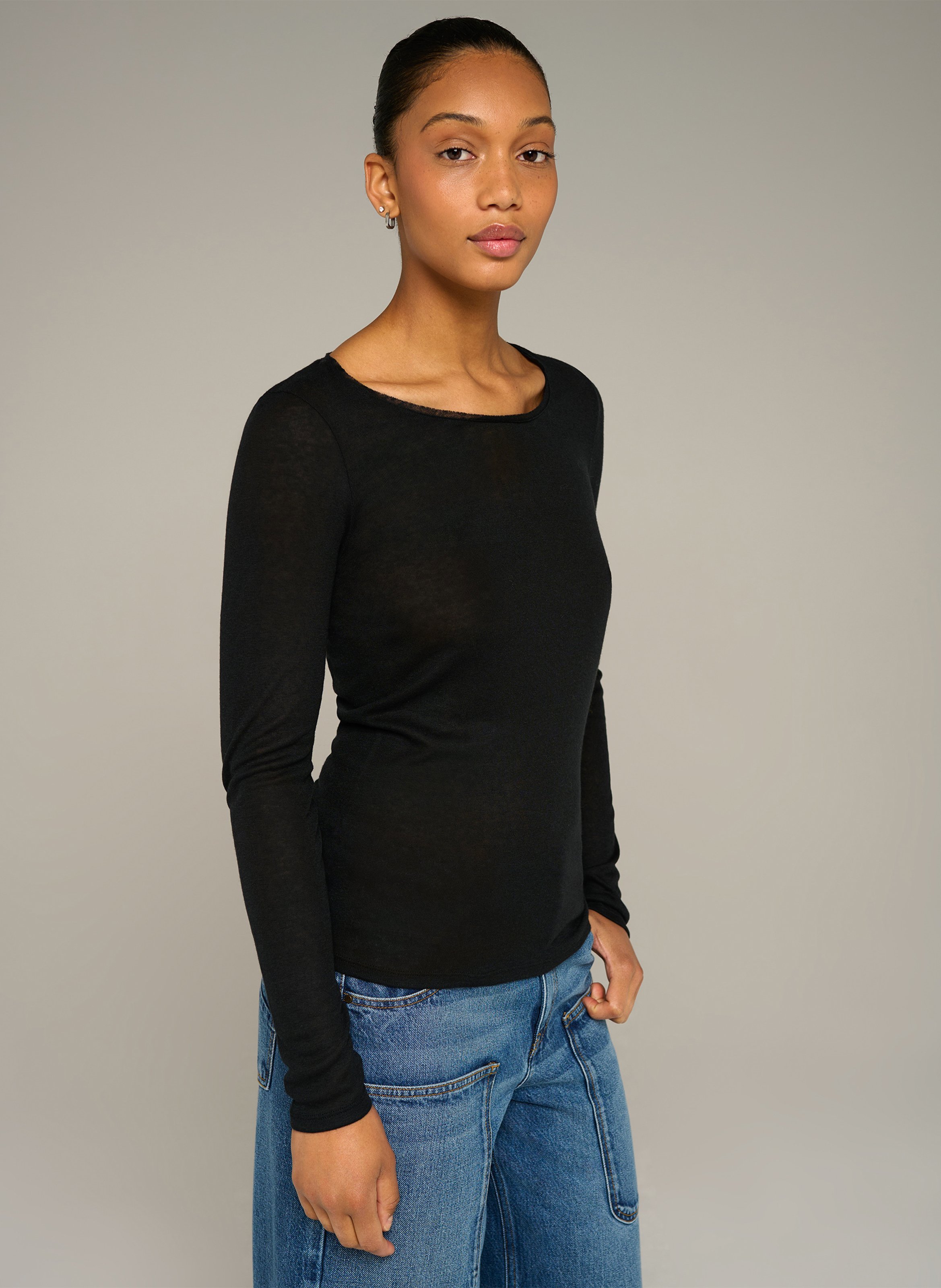 Langarmshirt mit Rundhalsausschnitt COTELAC ACOTE