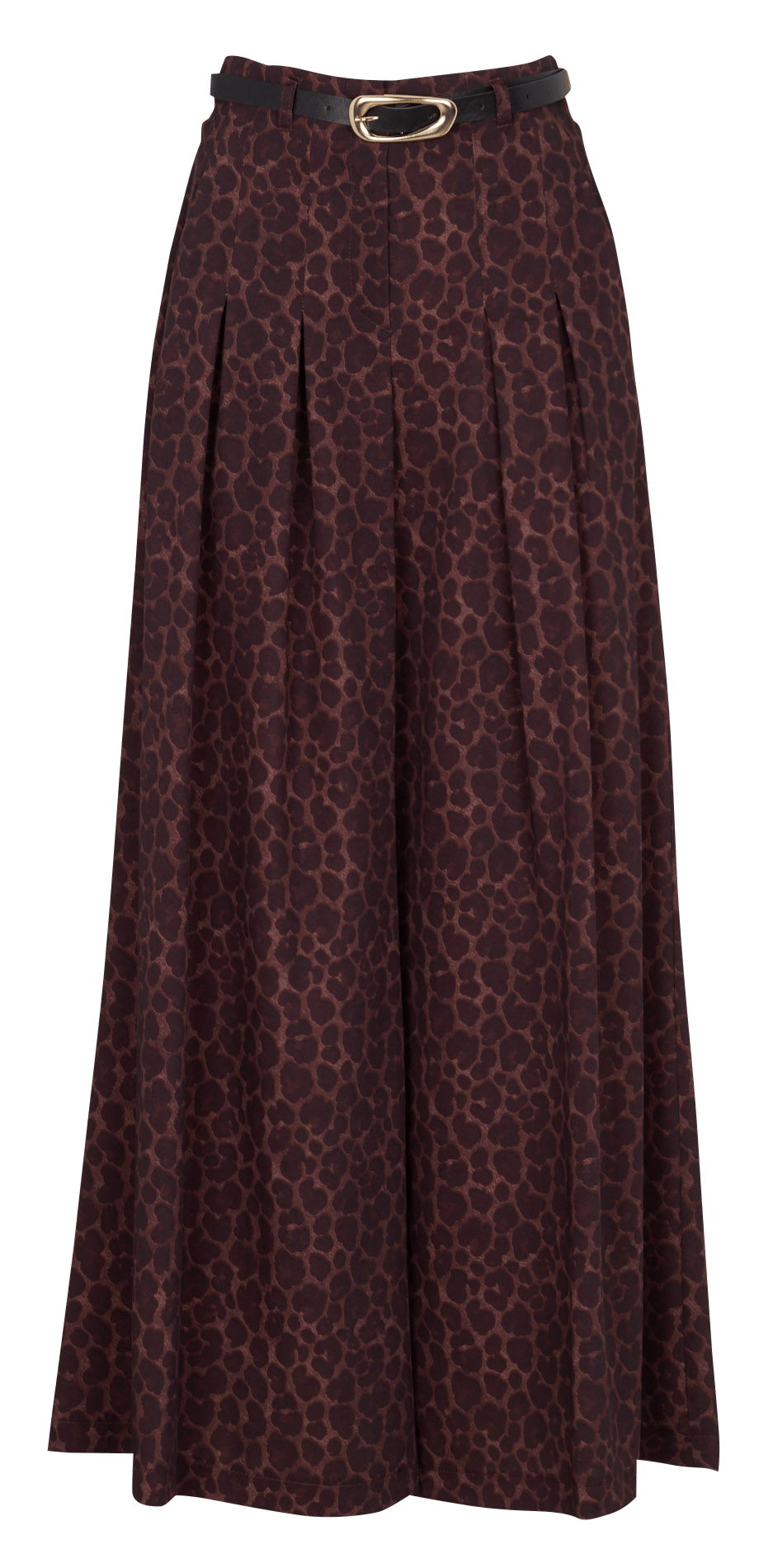 Wijde broek met hoge taille en print IMPERIAL Bruin
