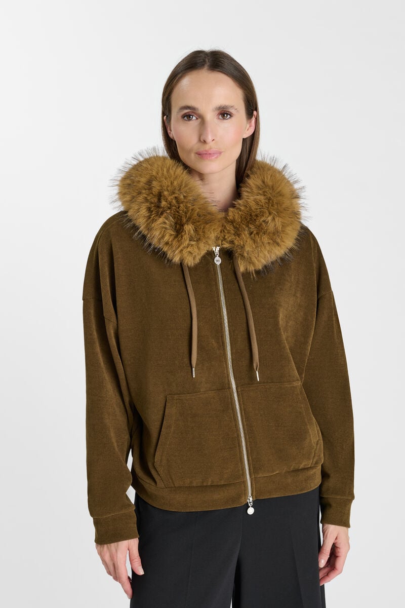 Hooded sweatshirt LE TEMPS DES CERISES Khaki