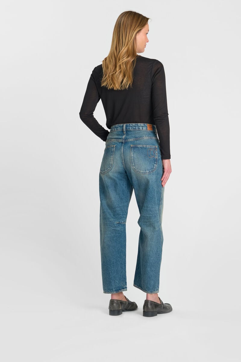 Loose jeans, wide leg, length 34 LE TEMPS DES CERISES Blue