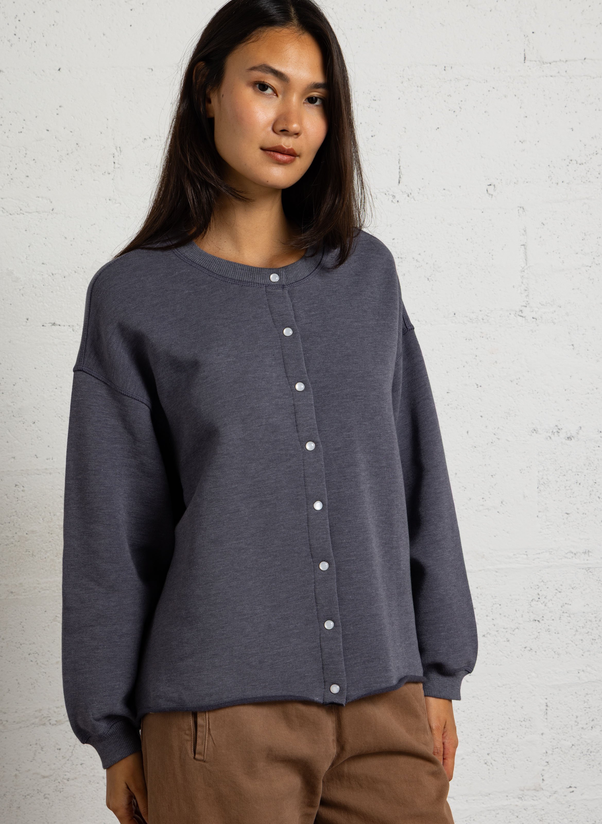 Strickjacke aus Baumwoll-Mix mit Rundhalsausschnitt HOD PARIS