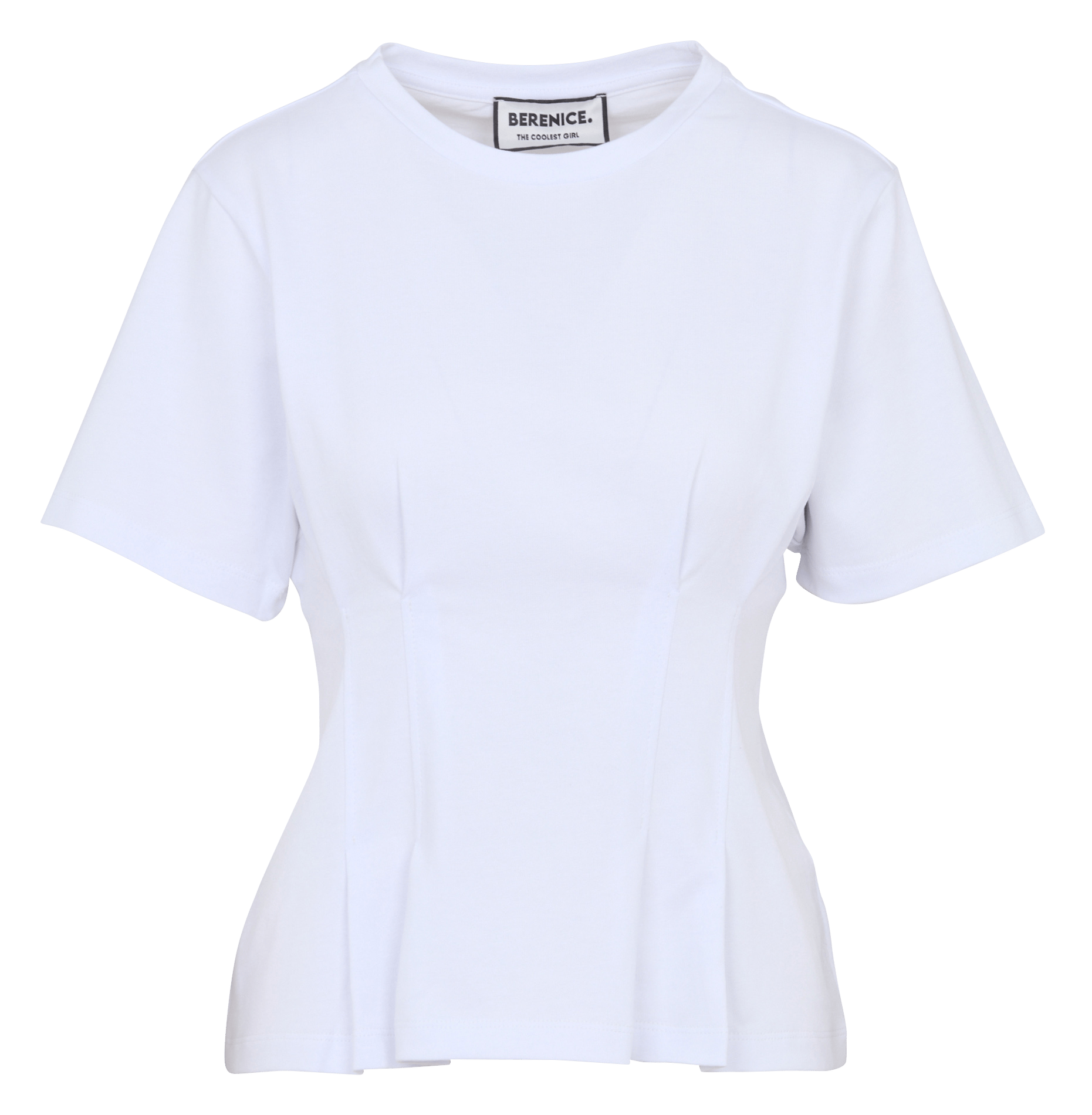 Tee-shirt cintrée en coton mélangé BERENICE Blanc
