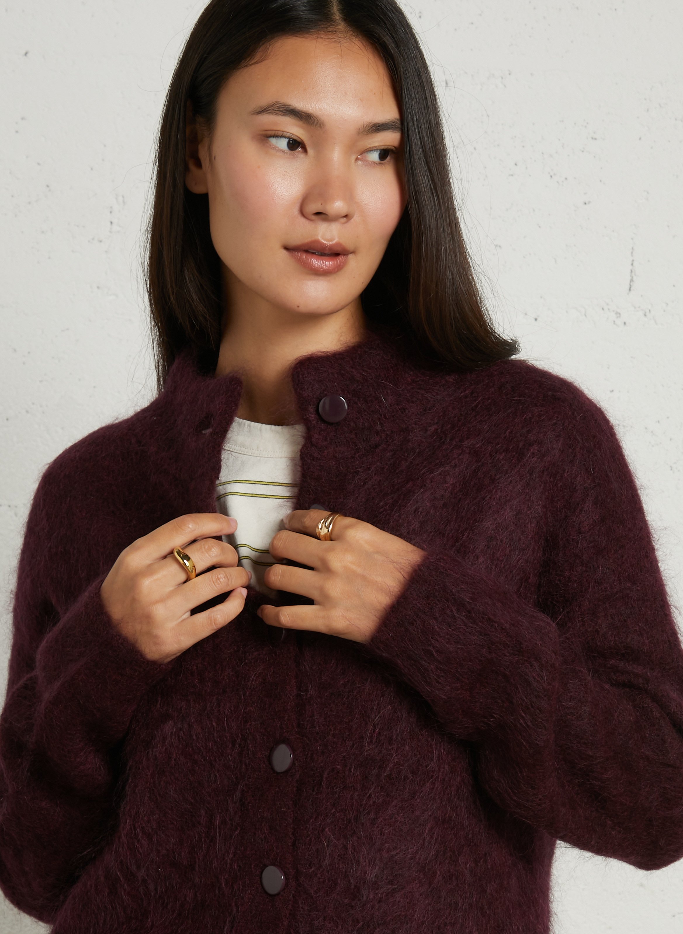 Jacke - im Oversize-Schnitt, Woll-Mix MAISON 123 Violett