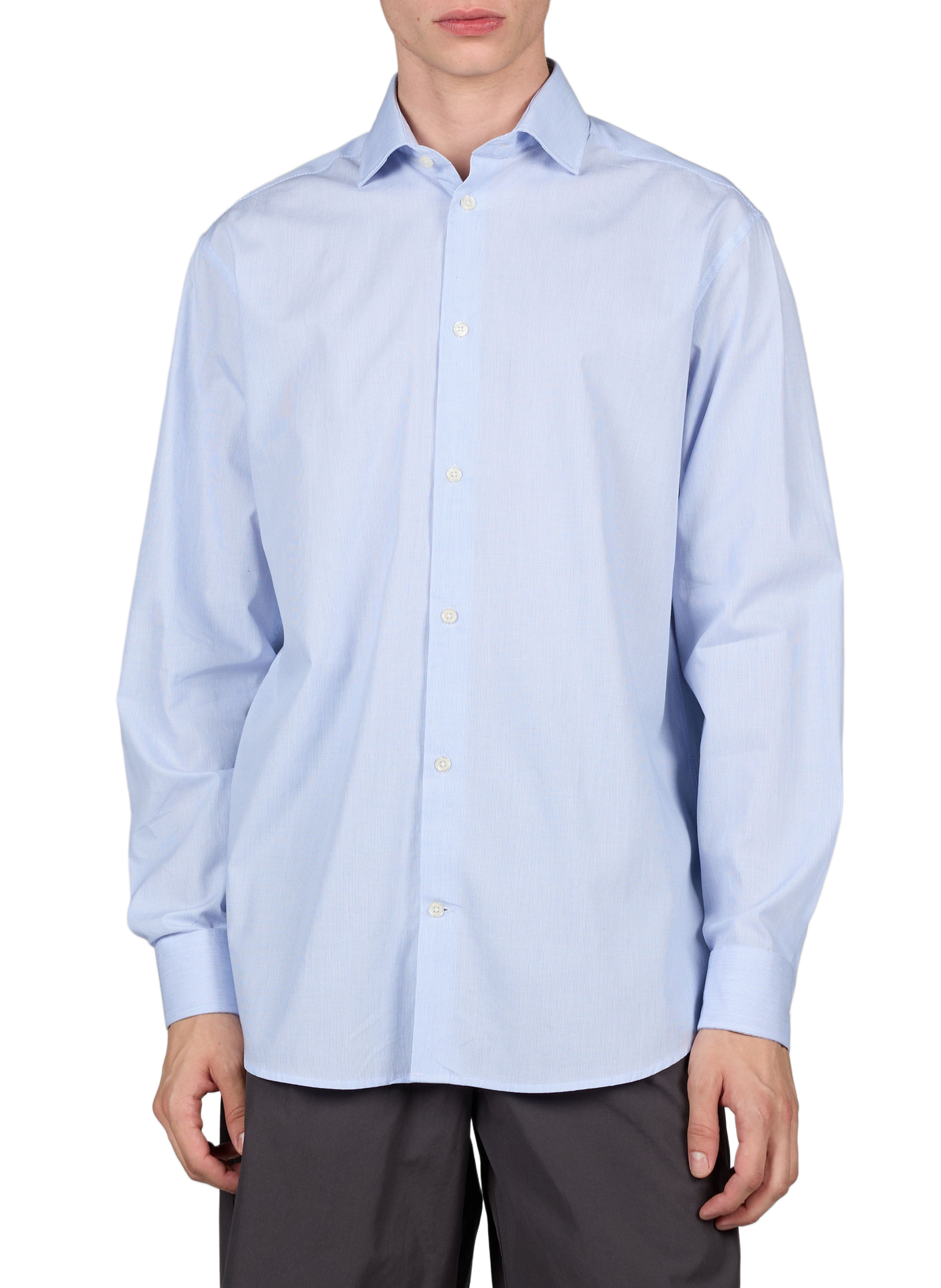 Straight striped lota cotton shirt lota-d AU PRINTEMPS PARIS Blue