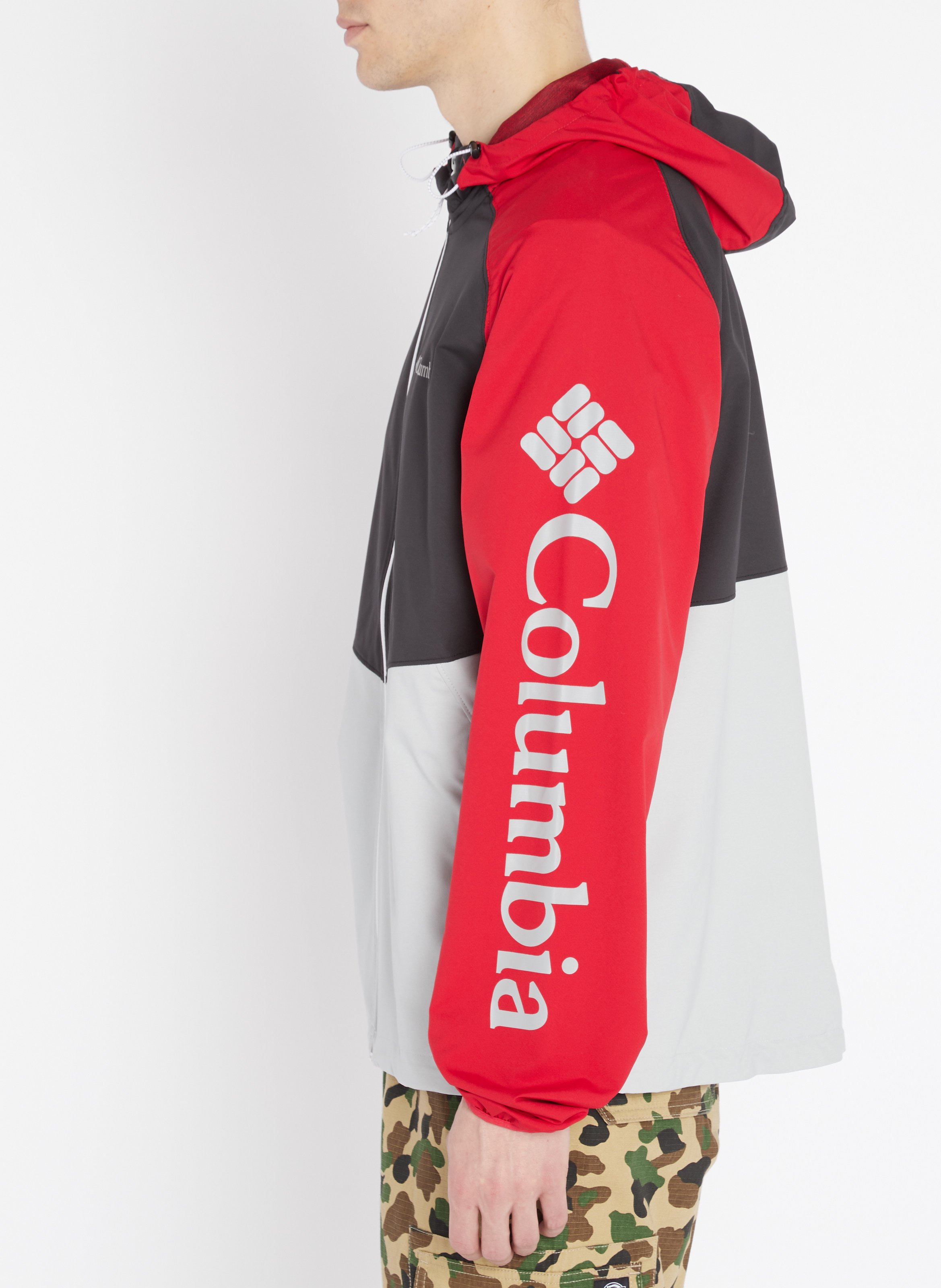 Veste à capuche imperméable col montant regular-fit COLUMBIA Red