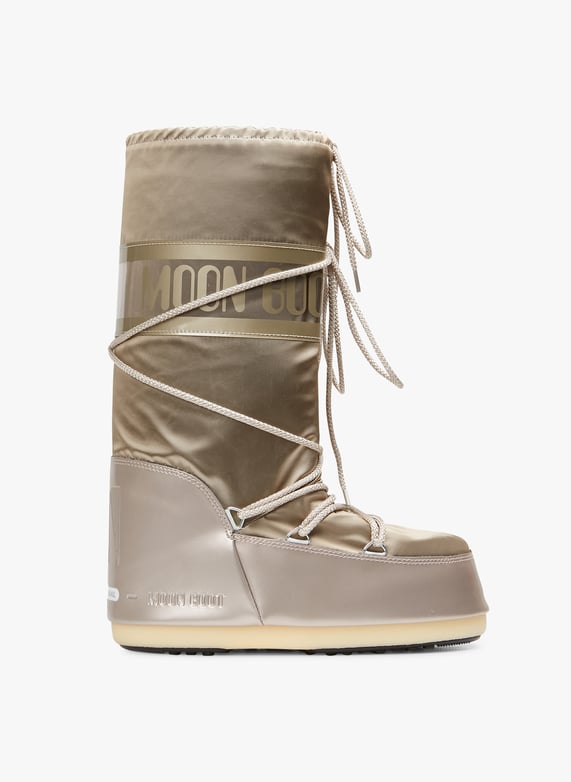 Bottes avec lacets a imprimes Argent