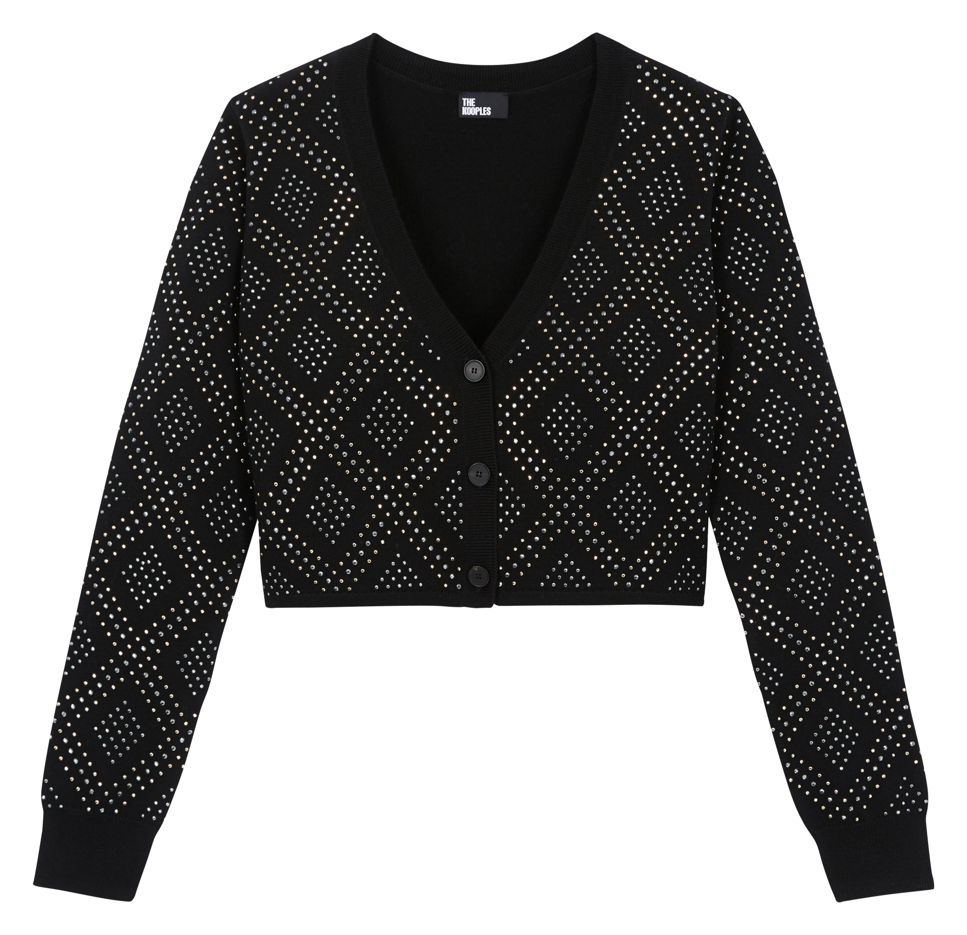 Cropped wool cardigan THE KOOPLES Black