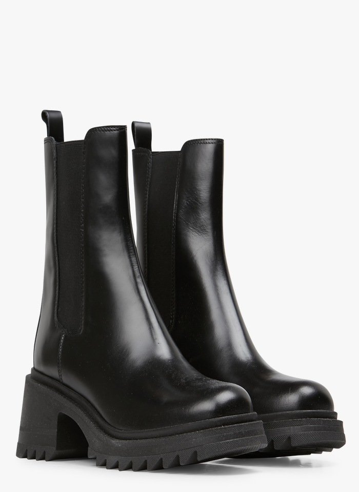 Heeled Leather Chelsea Boots Noir Jonak - Women | Place des Tendances