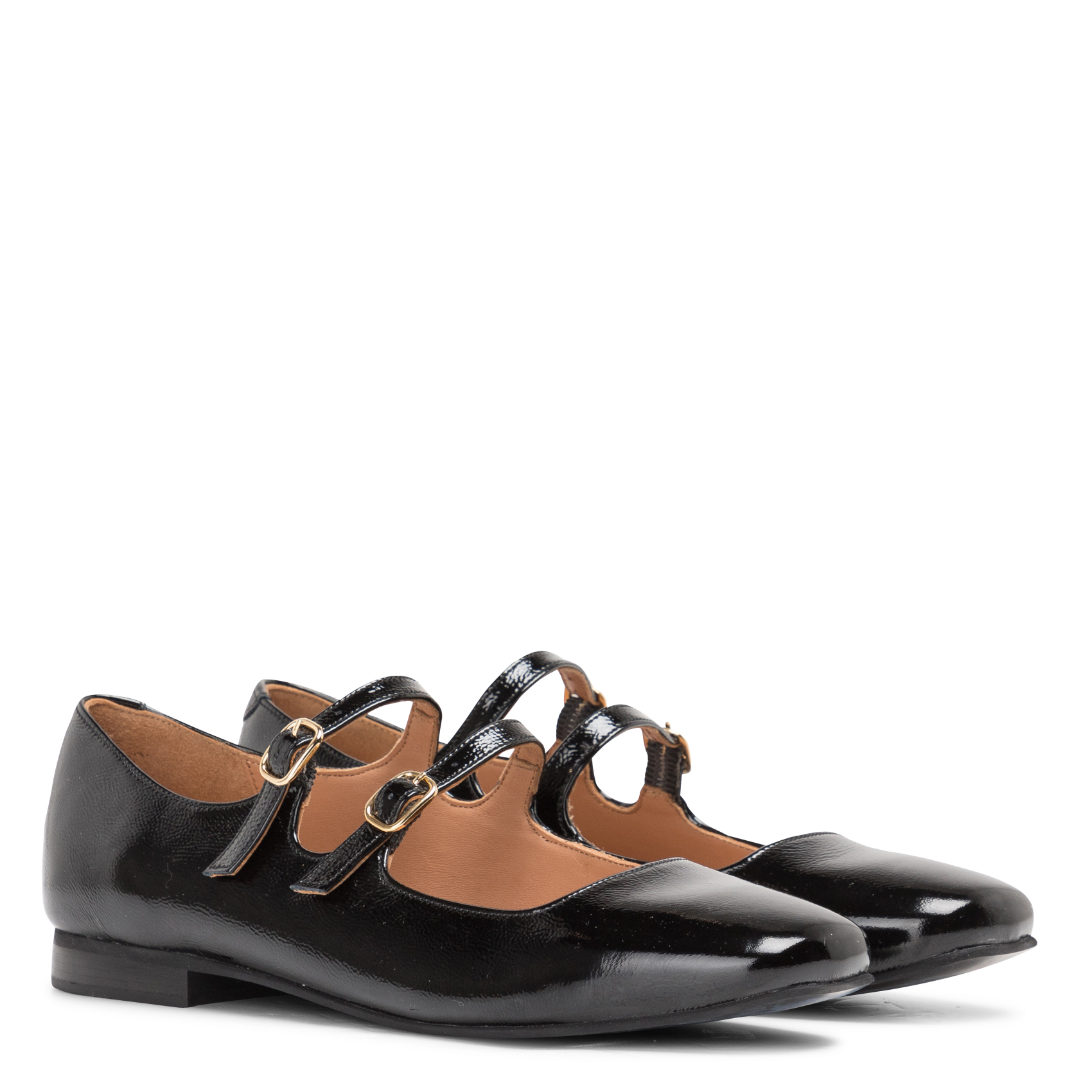 Leather Mary Janes MELLOW YELLOW Black