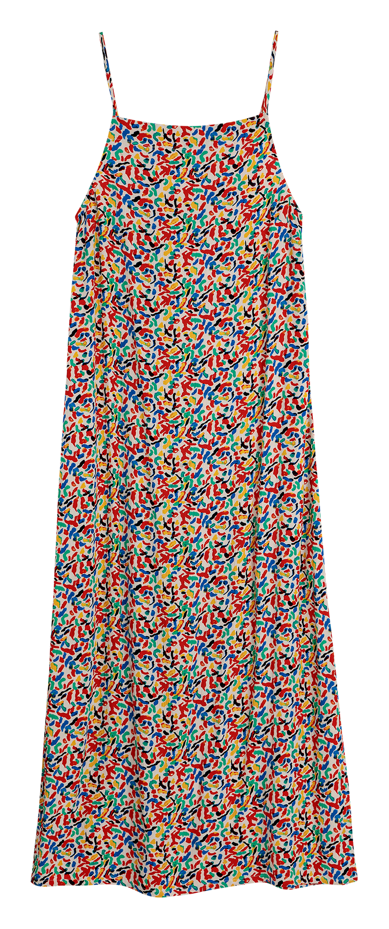 Halflange, rechte jurk met vierkante hals en print BOBO CHOSES Veelkleurig