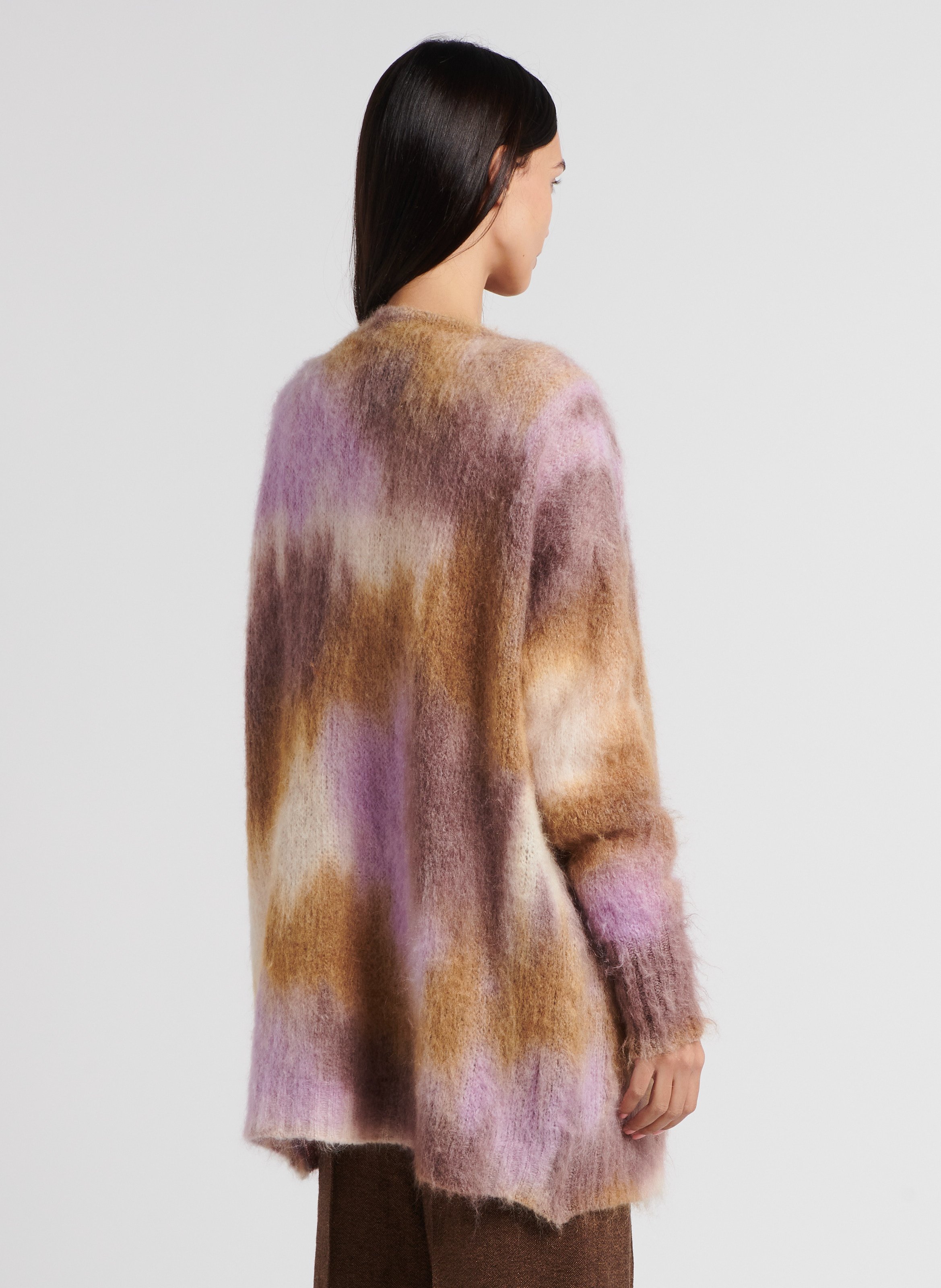 Gilet long ample Violet