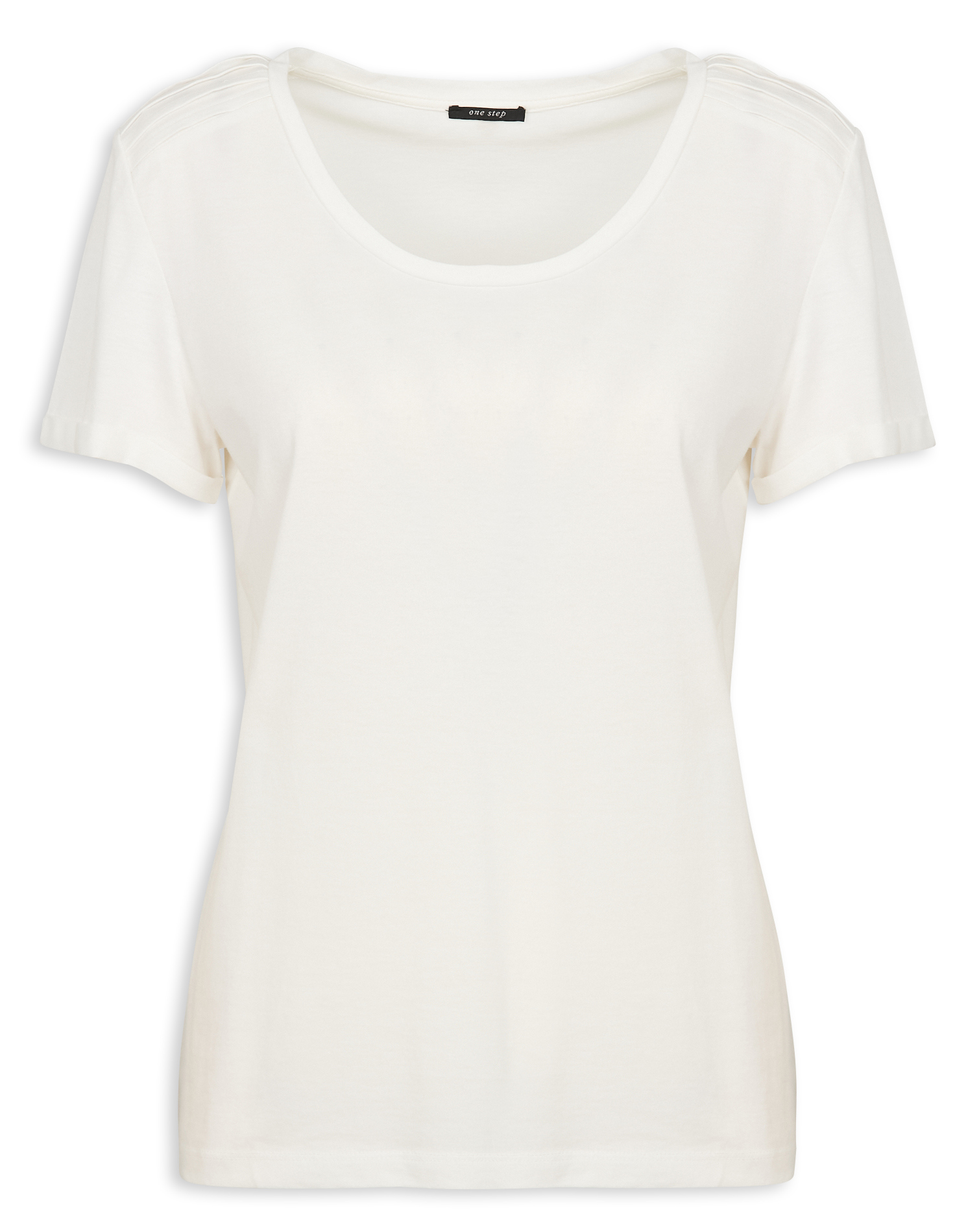 Round neck cotton blend t-shirt ONE STEP