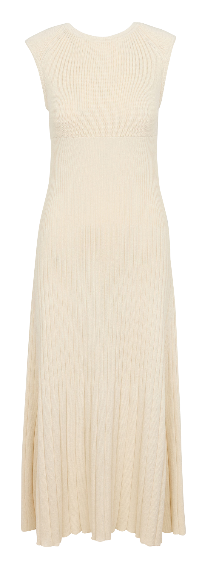 Robe longue droite col rond  BA&SH Beige