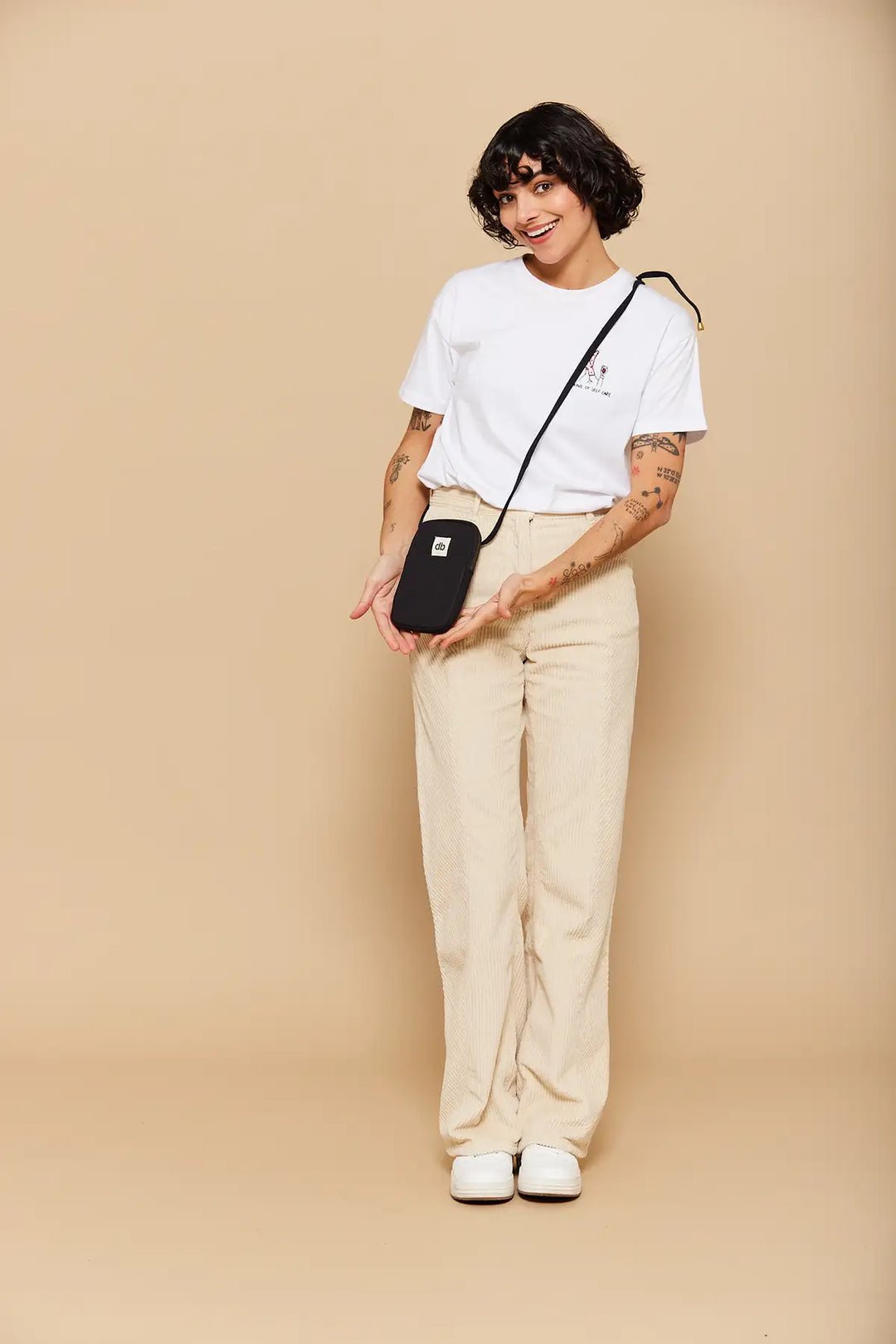 Cotton phone pouch Black