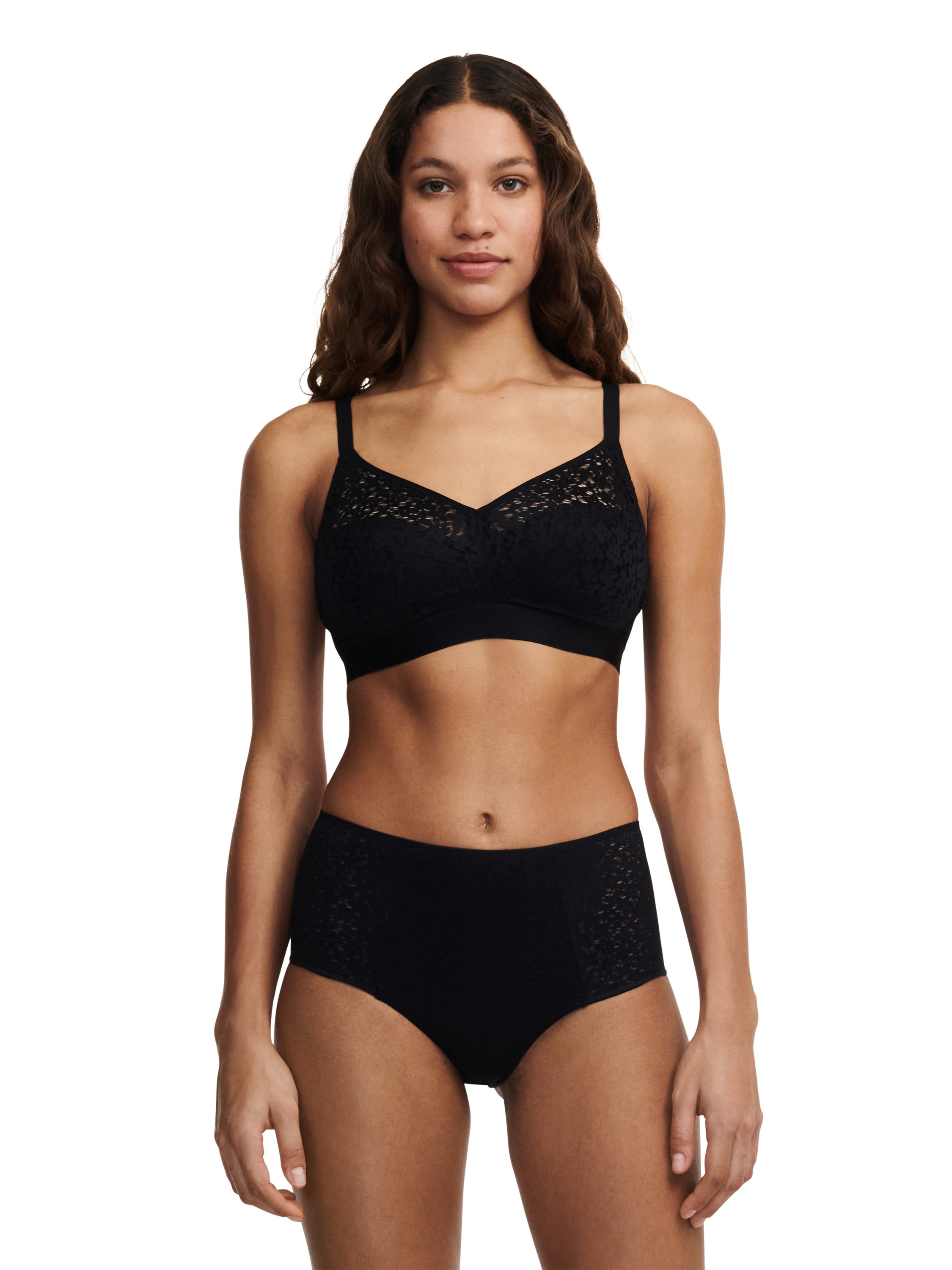 Non-wired support bra with cups CHANTELLE Black