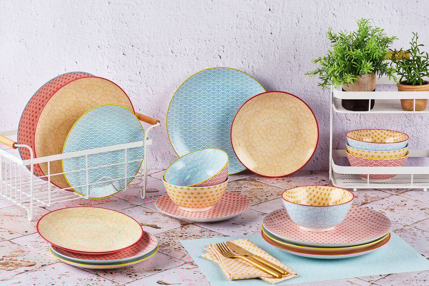 Essentials service - 18 pieces - dark blue BJORN Blue