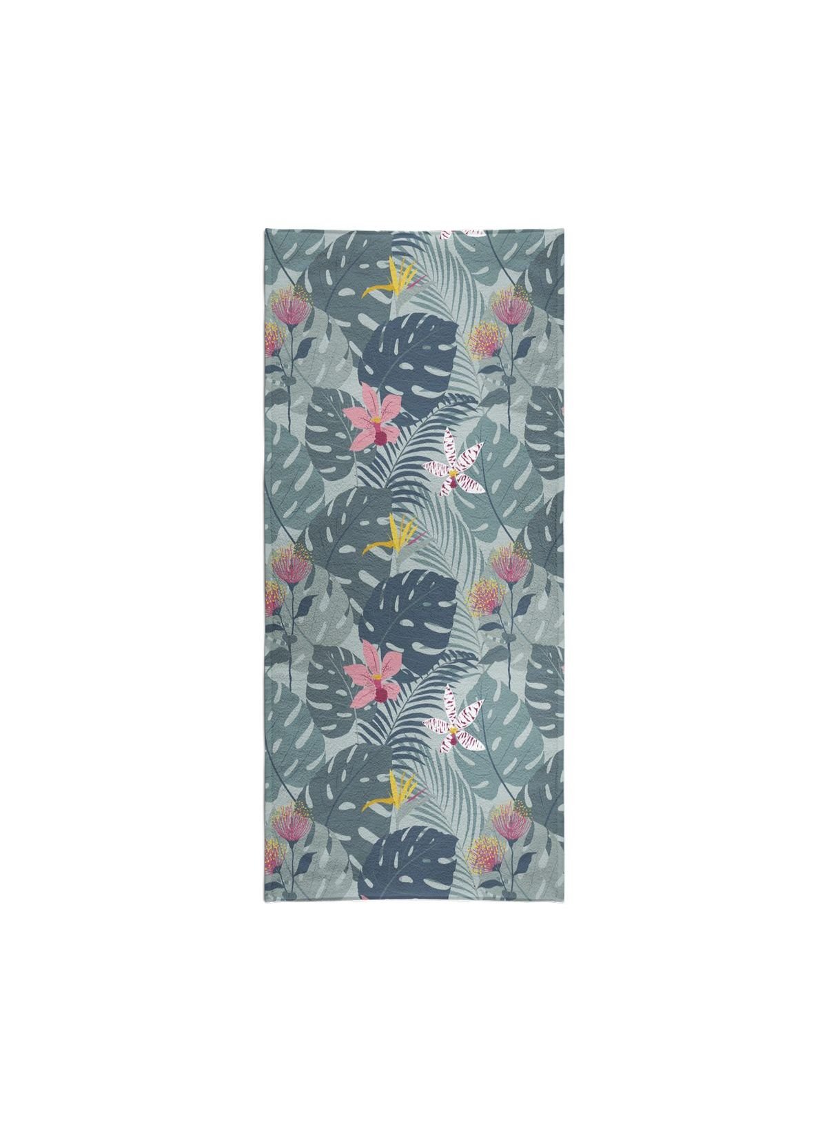 Serviette de plage éponge SUMMER AMAZONIA Bleu céladon