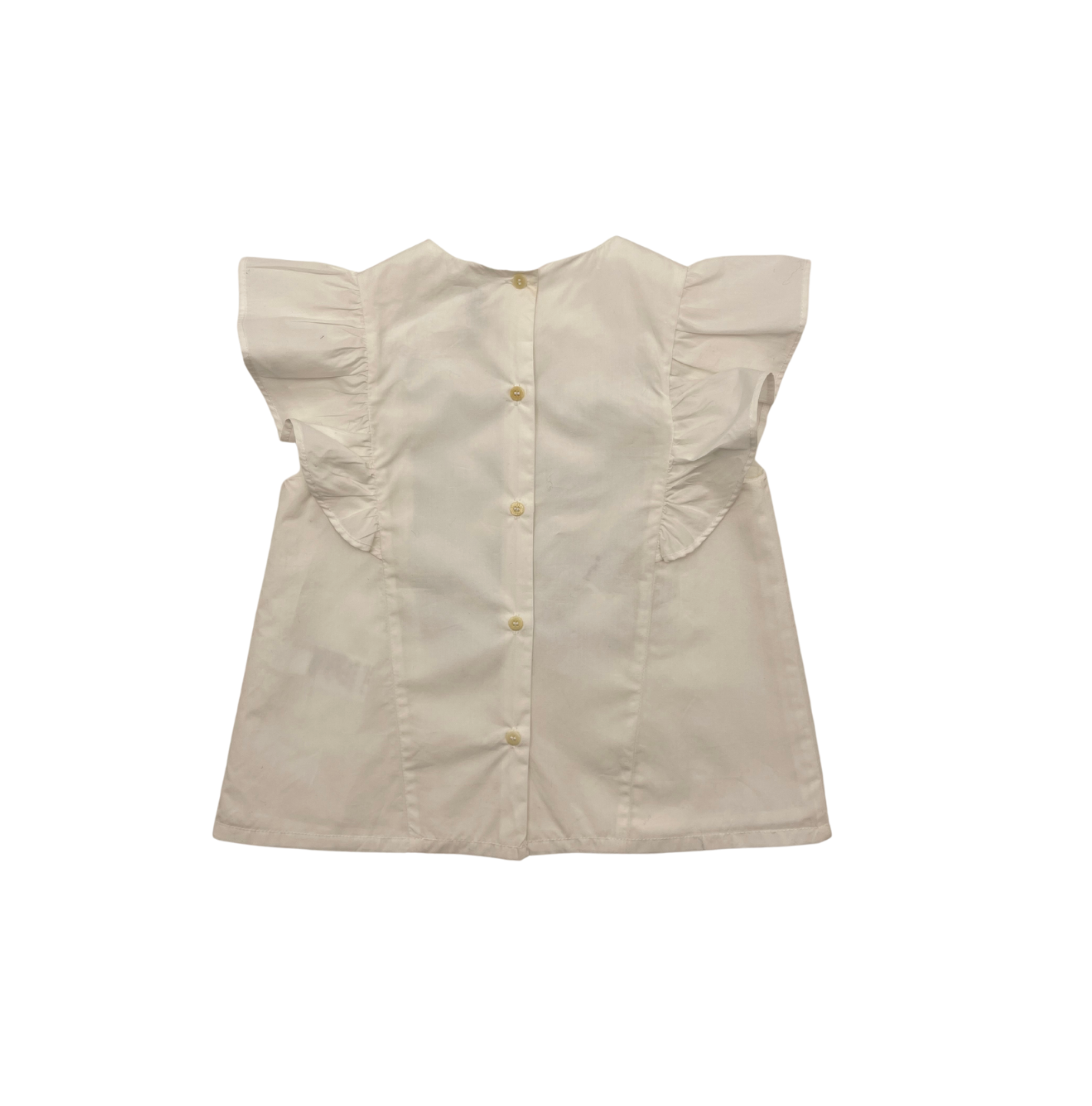 White child's blouse - 4 years IL GUFO - Seconde main White