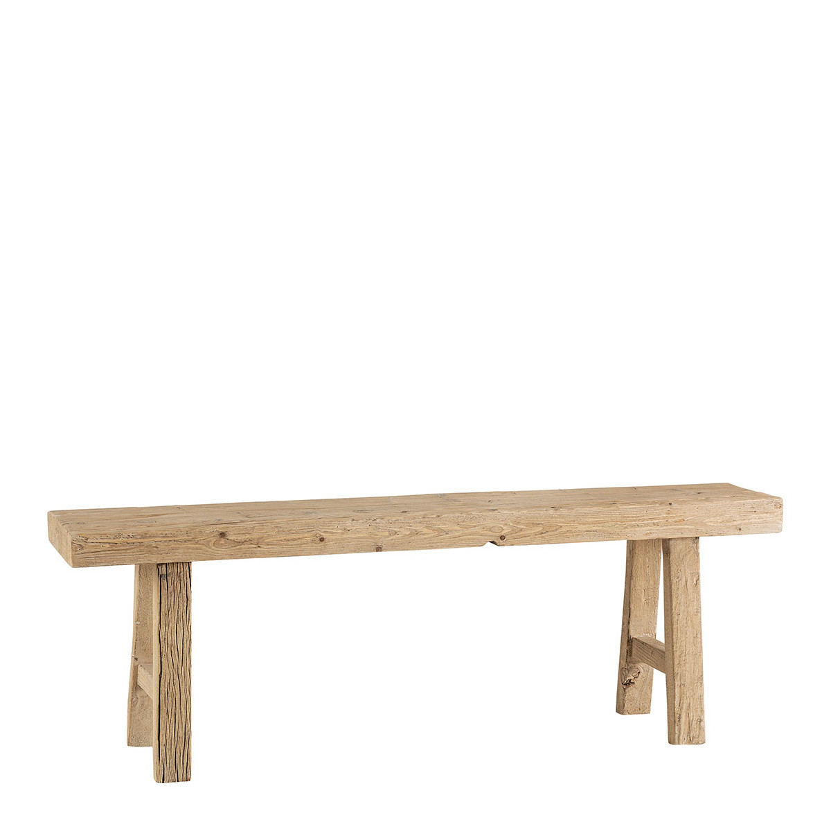 Recycled Elm Wood Bench - Natural BLANC D'IVOIRE Beige
