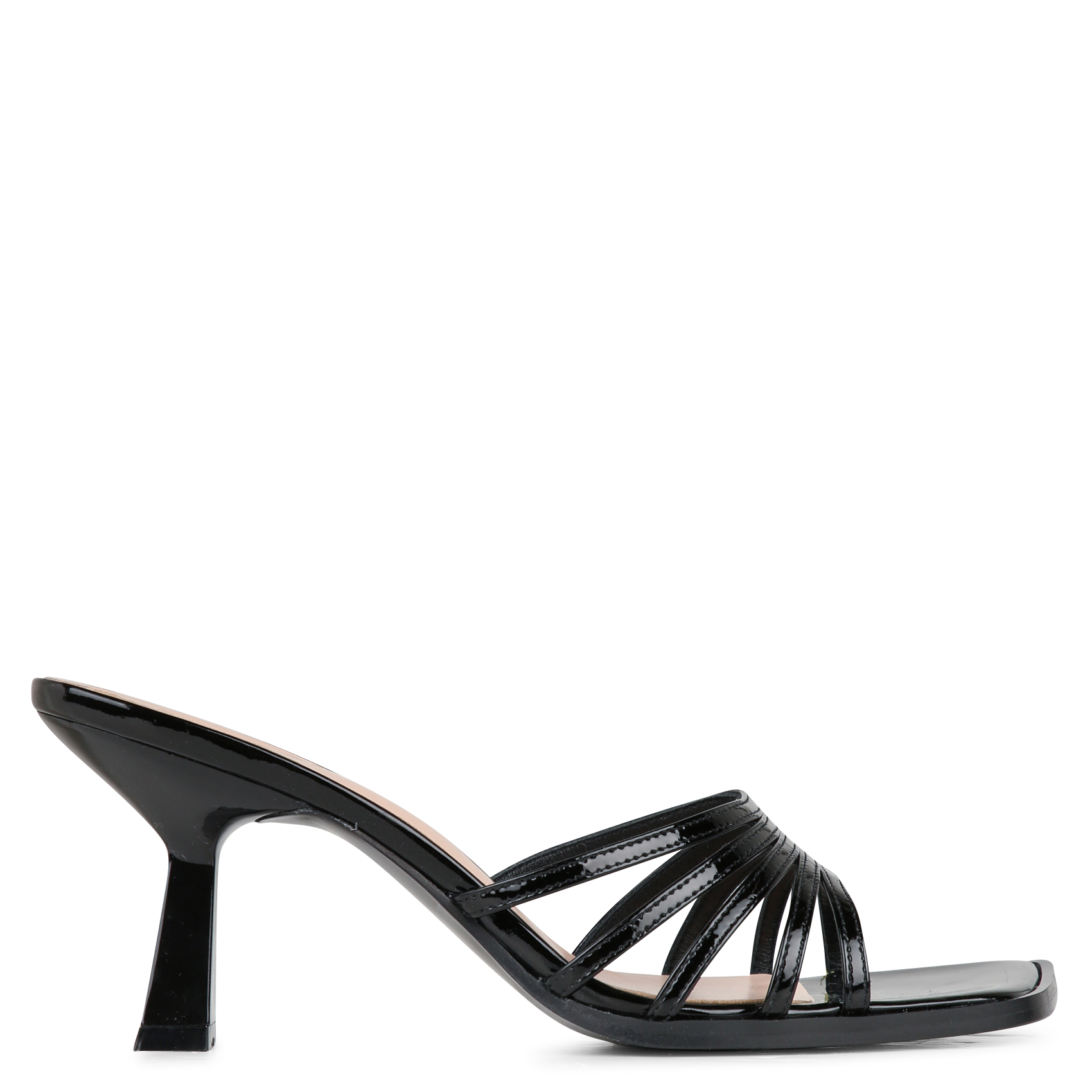 Mules hautes en cuir MI/MAI Noir