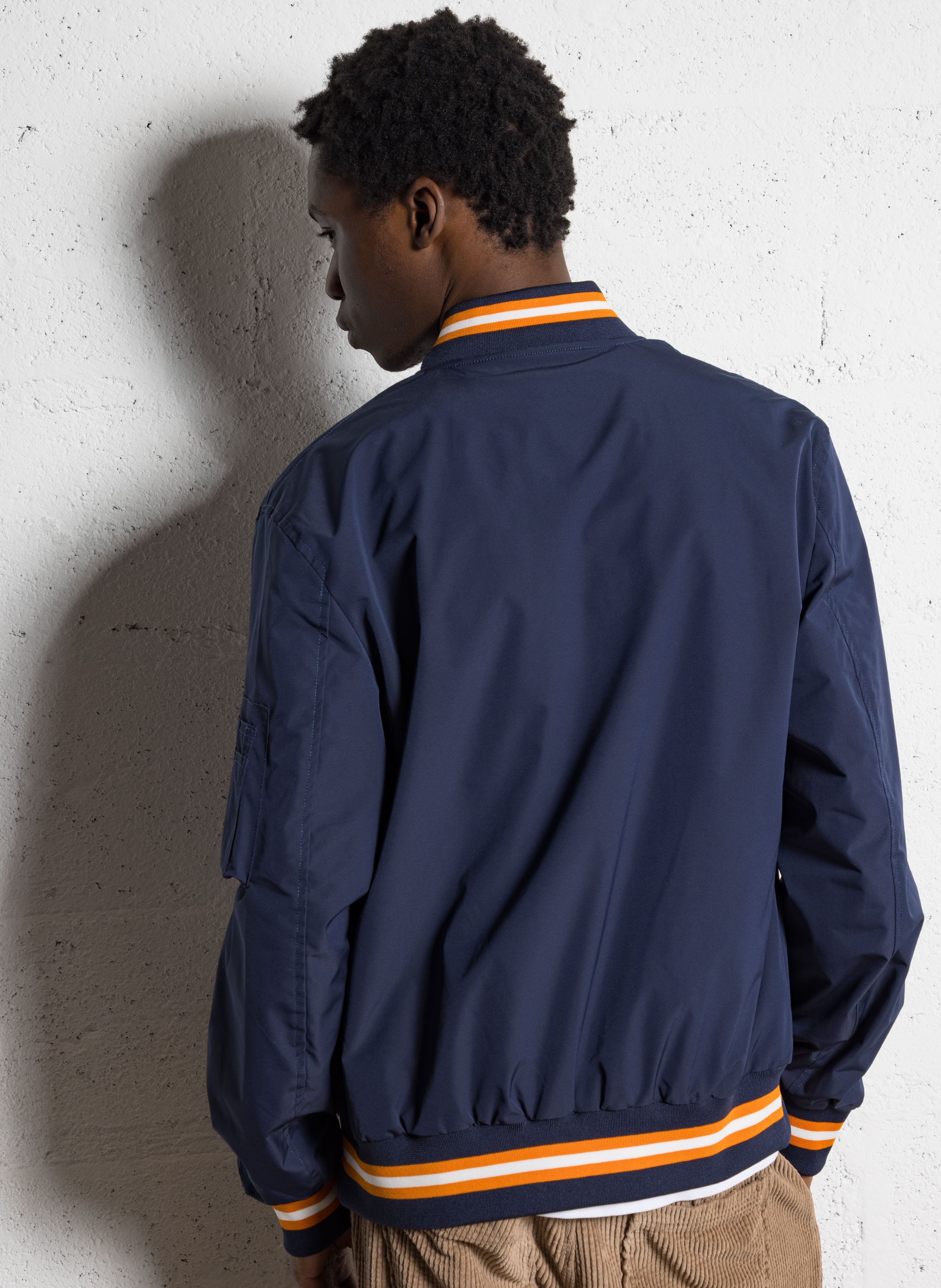Gerader Blouson Blau