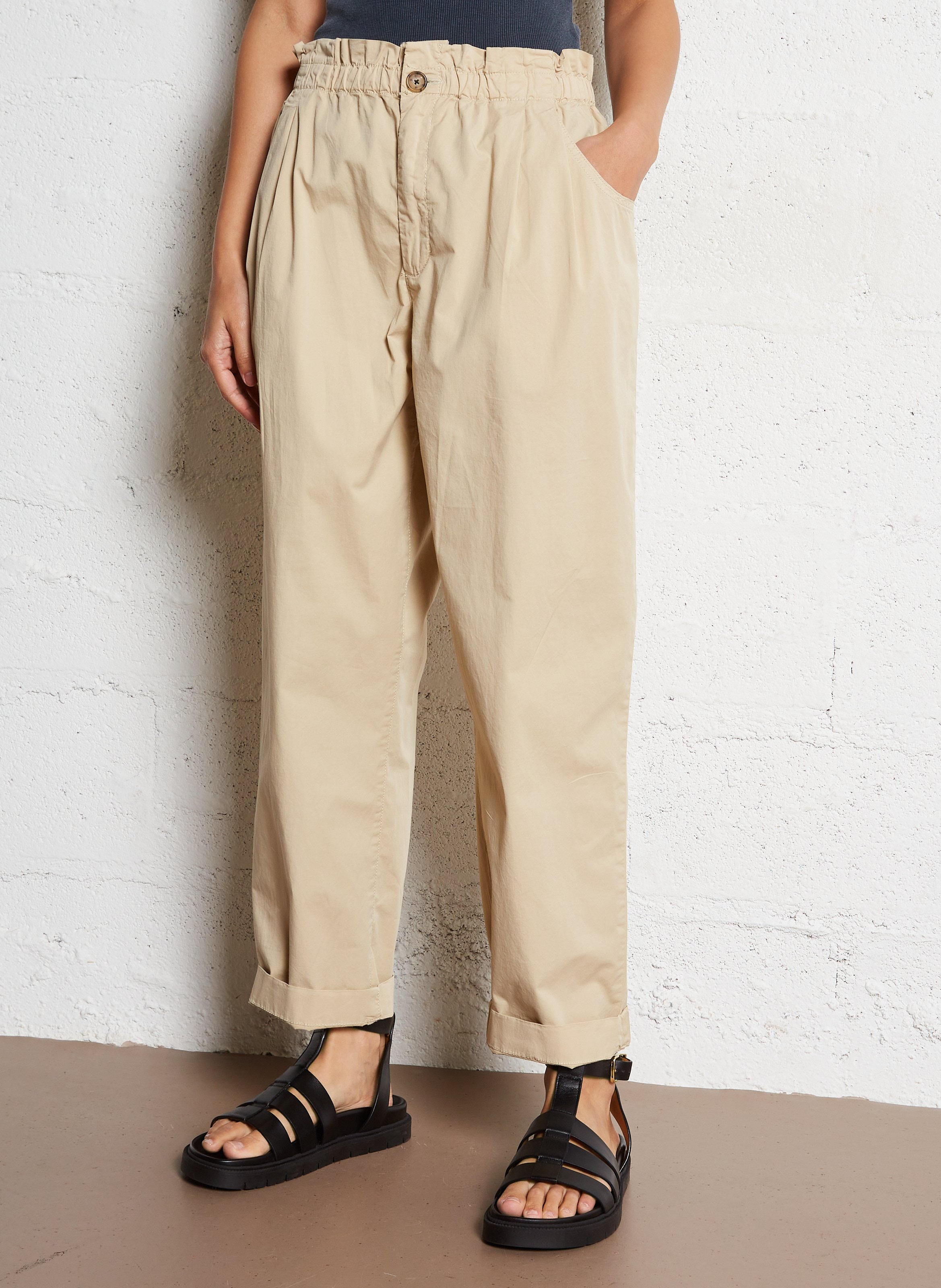 Cotton-blend chinos BELLEROSE Beige