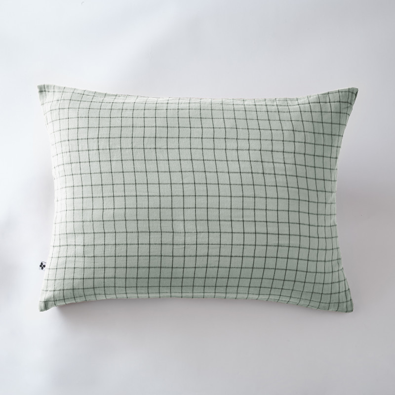 Cotton percale pillow case L'EFFET PAPILLON
